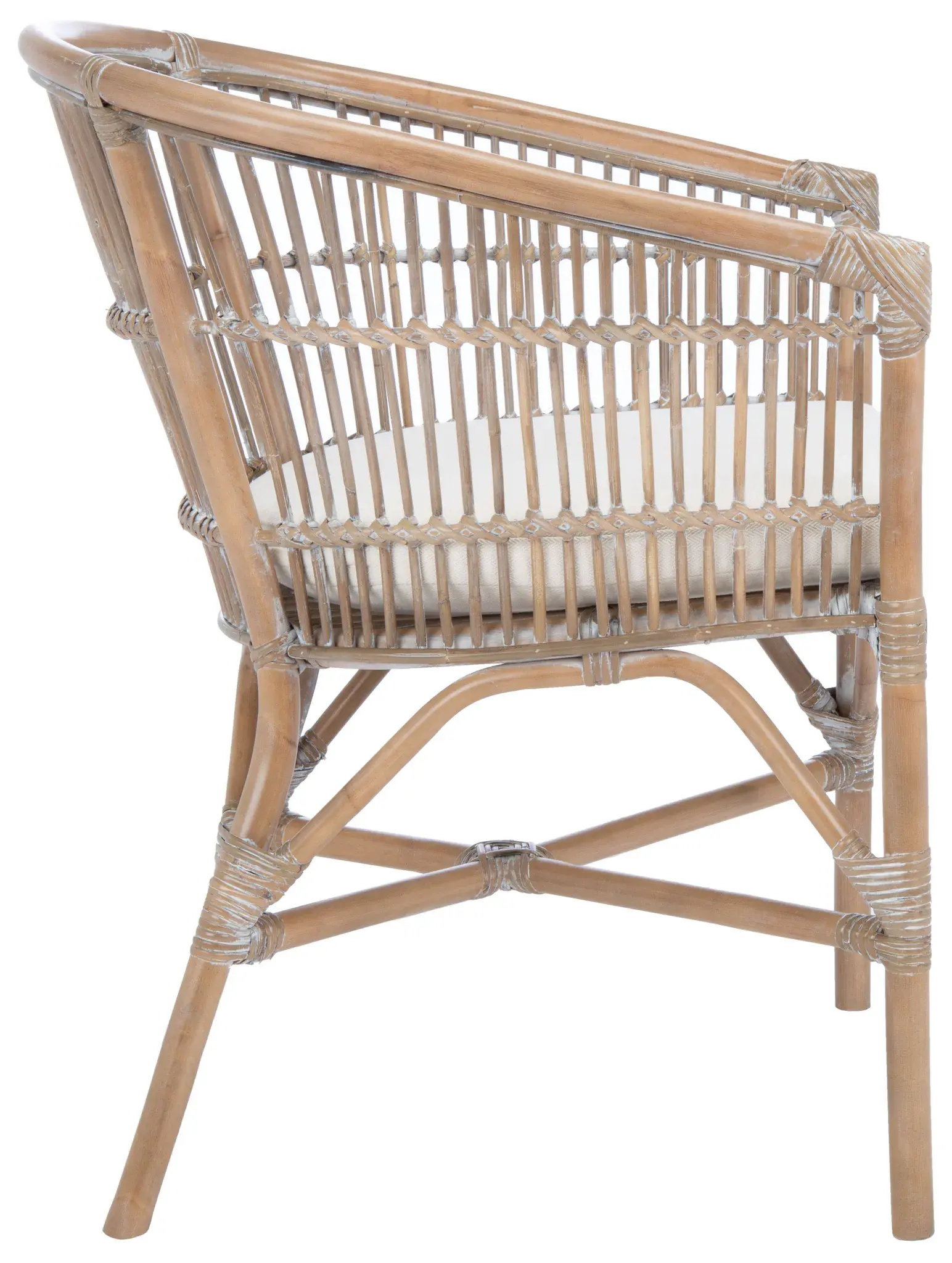 Olivia Rattan Accent Chair With Cushion