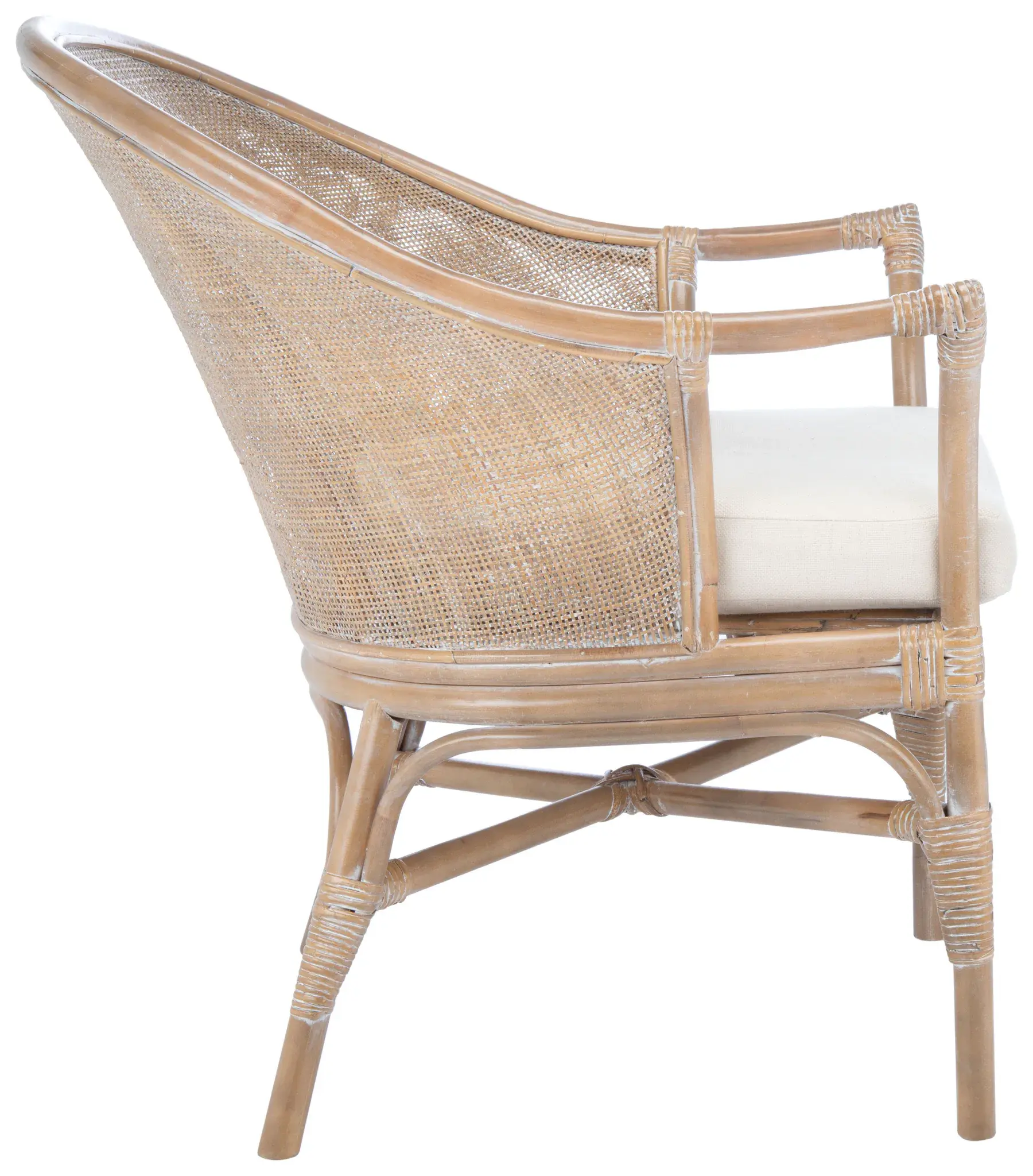 Dustin Rattan Accent Chair With Cushion