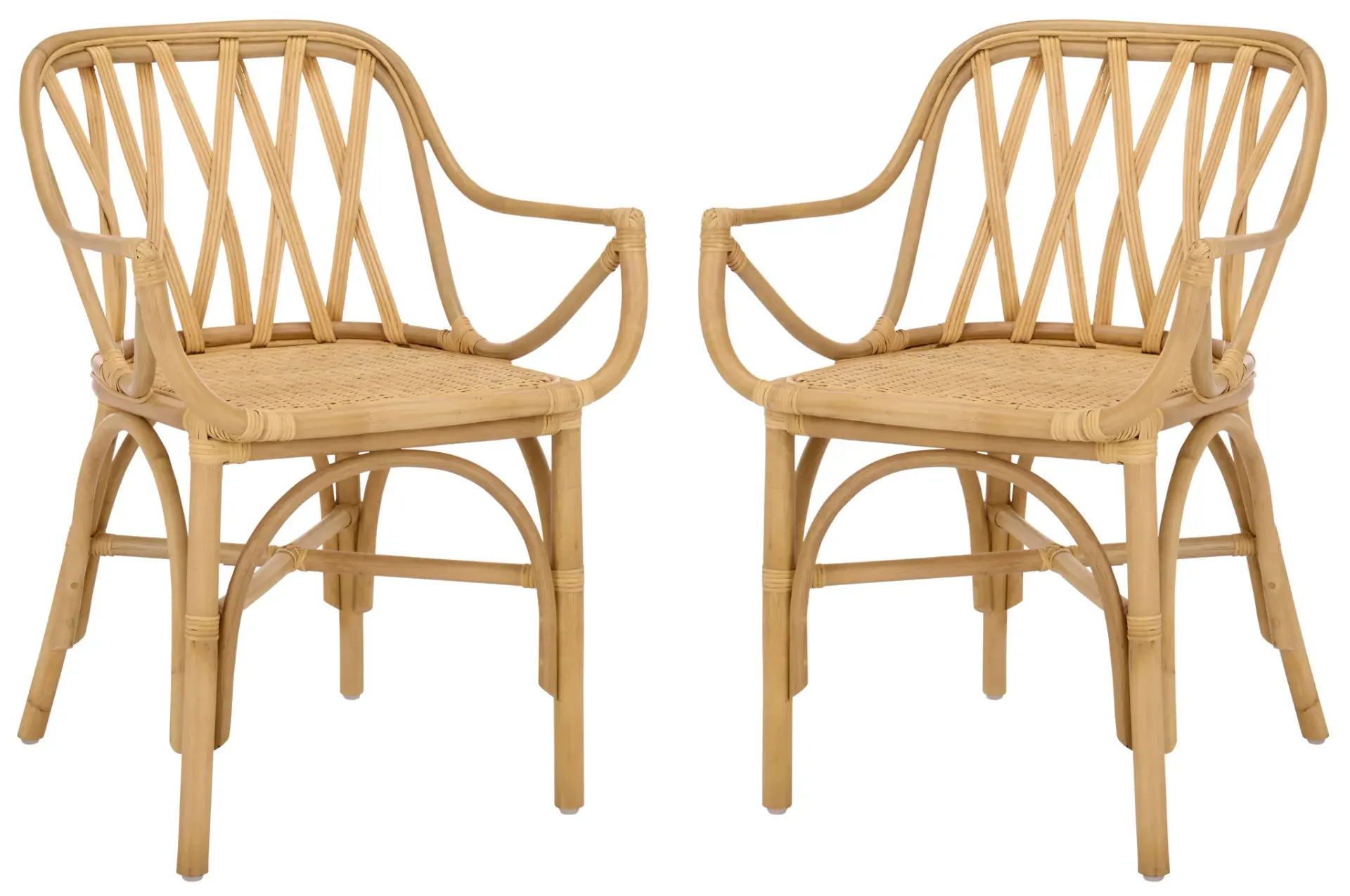 Serafima Rattan Arm Chair (Set Of 2)