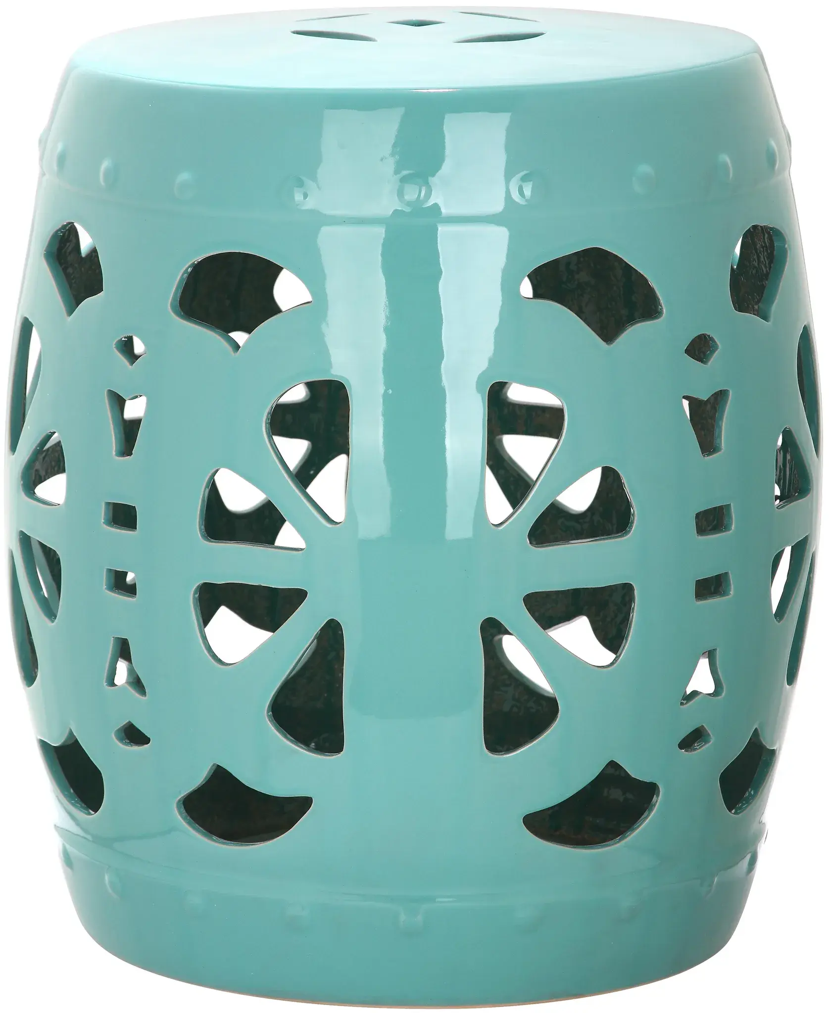Stencil Blossom Garden Stool
