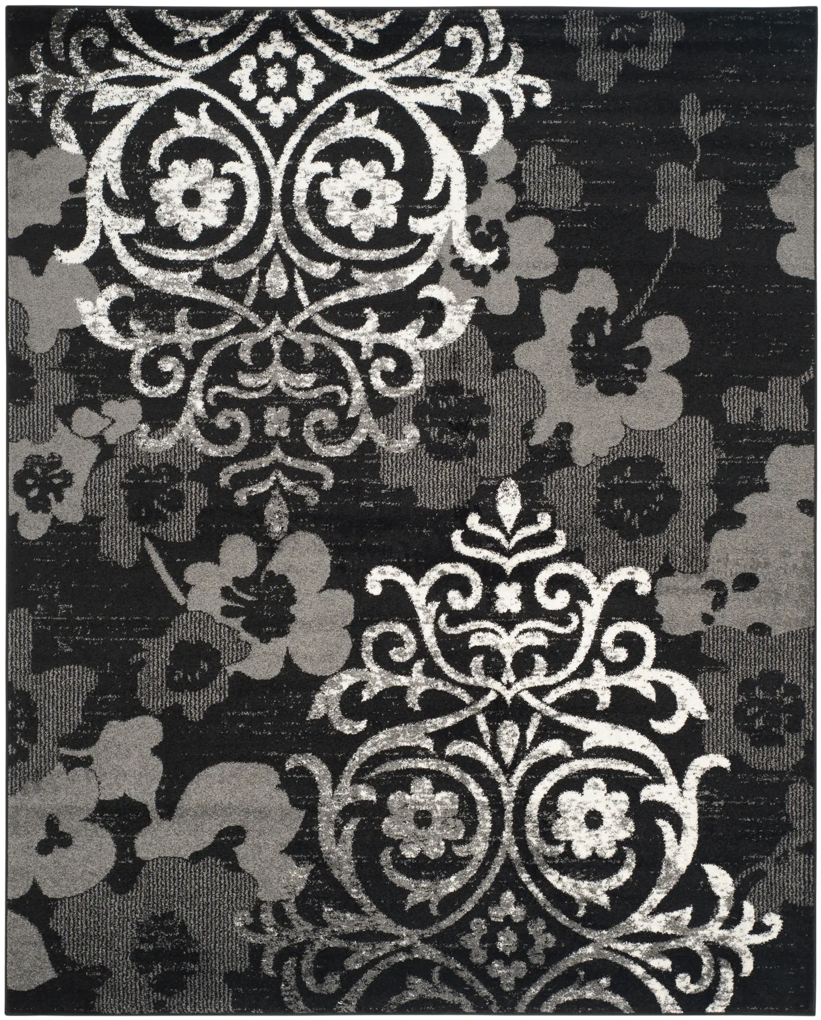 Adirondack Distressed Damask Rug