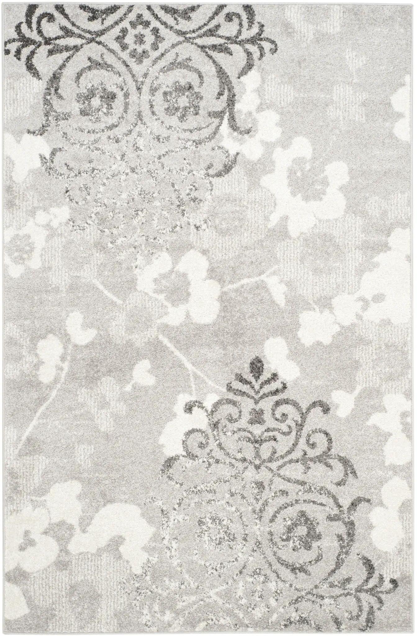 Adirondack Distressed Damask Rug