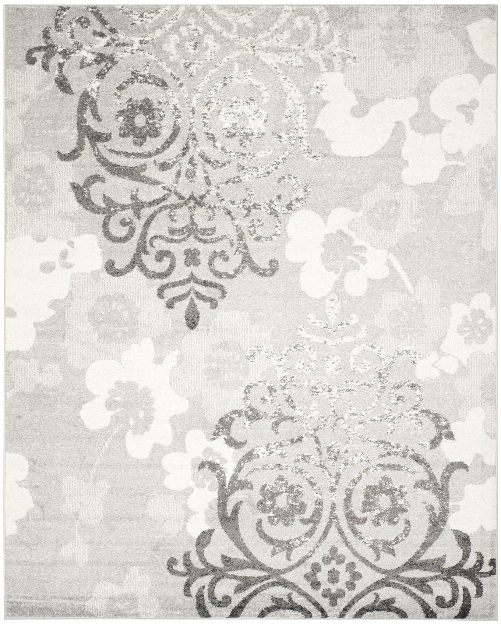Adirondack Distressed Damask Rug