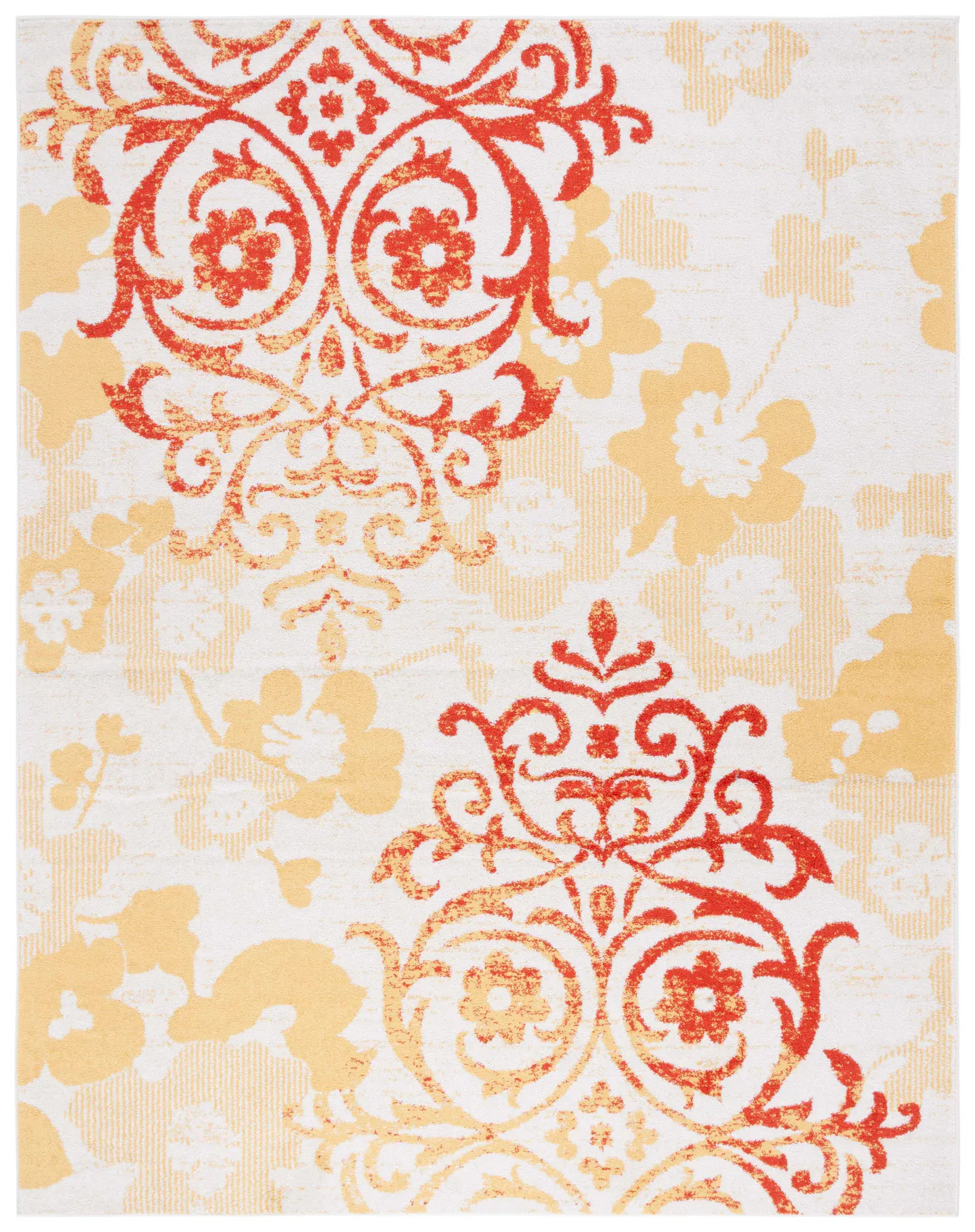 Adirondack Distressed Damask Rug