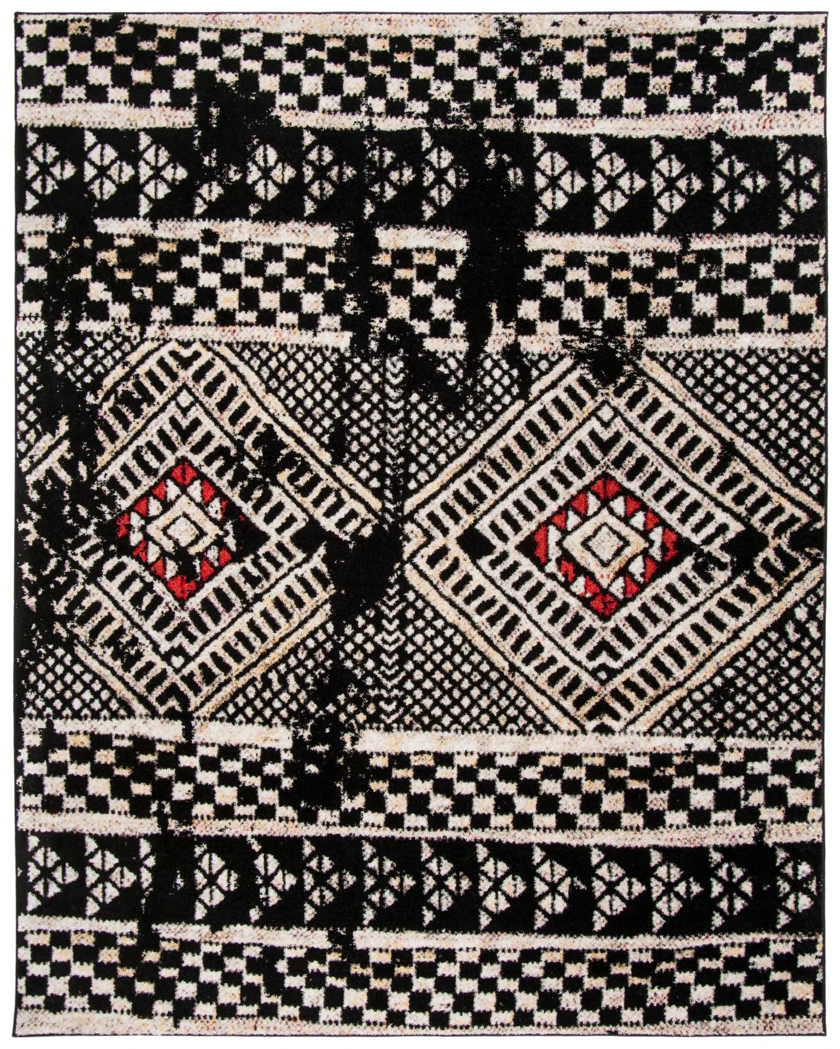 Adirondack Checkered Tribal Diamond Rug