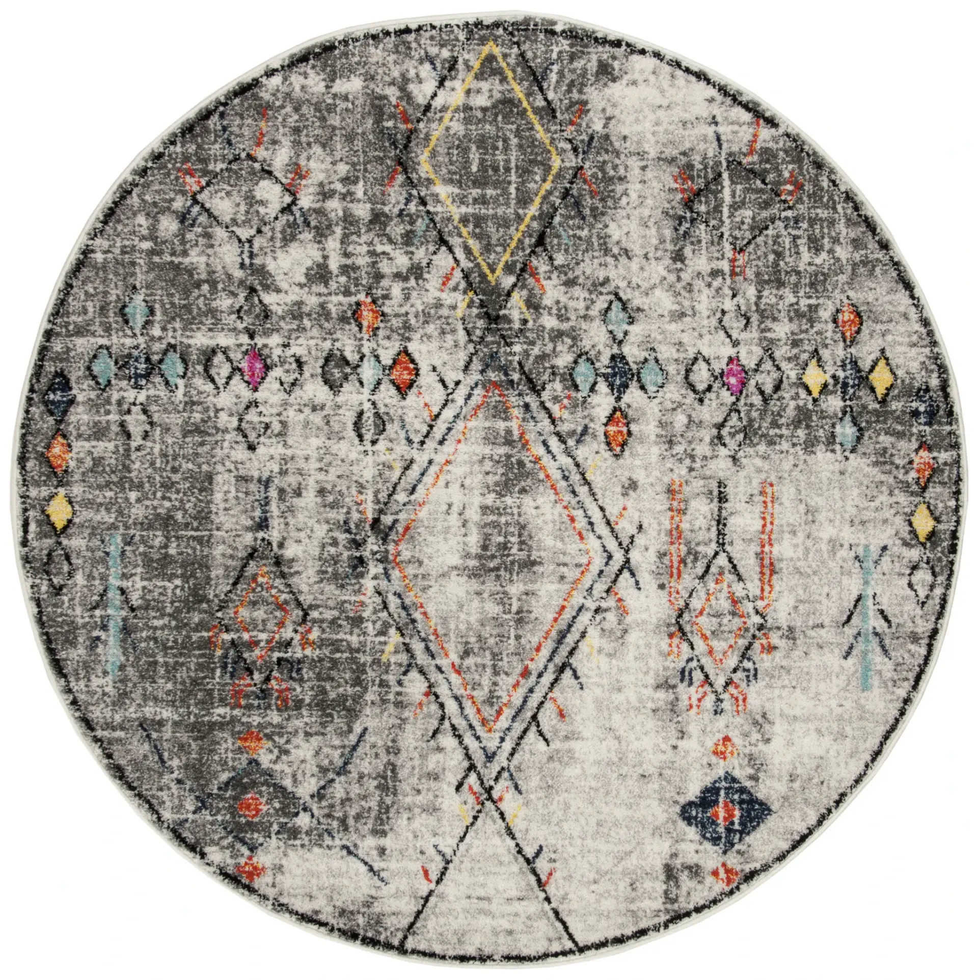 Adirondack Distressed Tribal Diamond Rug