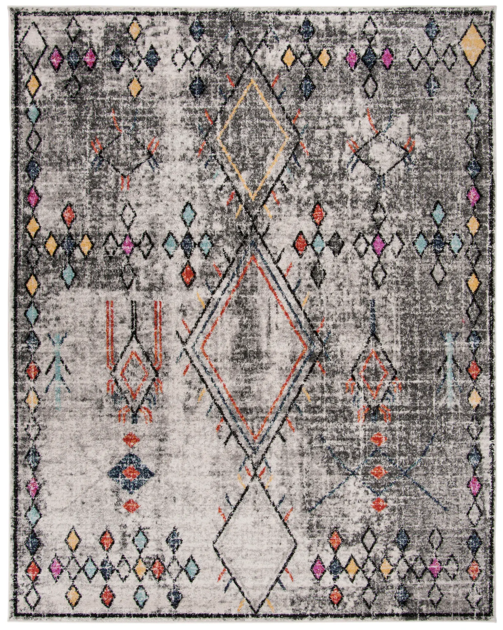 Adirondack Distressed Tribal Diamond Rug