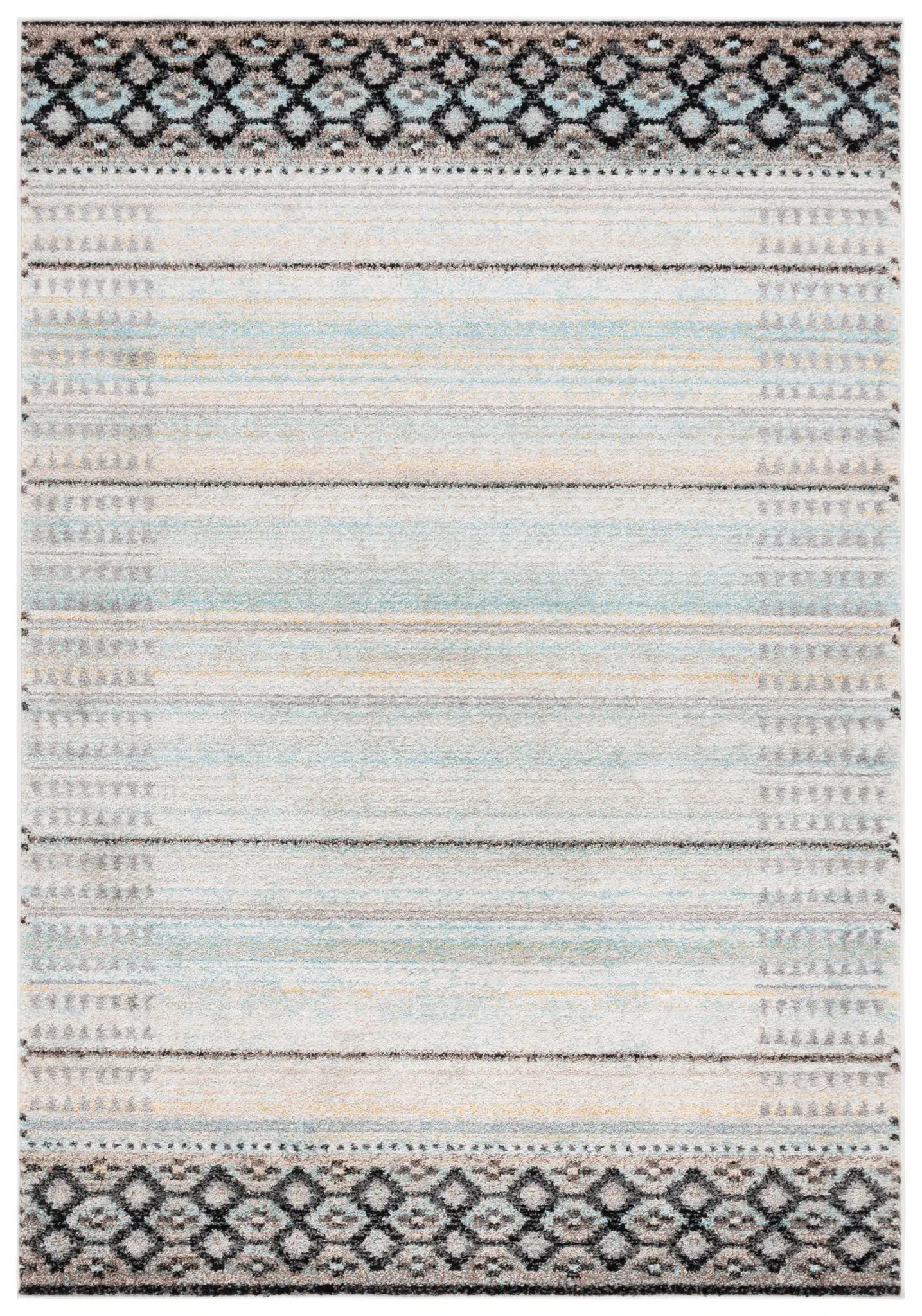 Adirondack Bordered Banded Stripe Rug