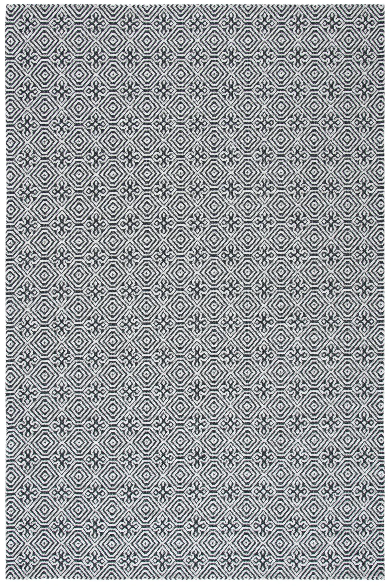 Augustine Diamond Grid Cotton Rug
