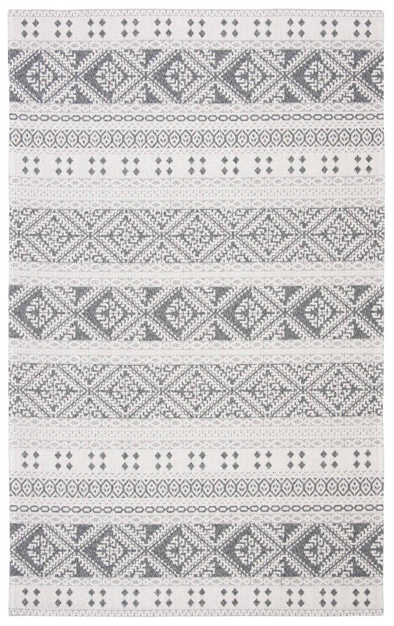Augustine Tribal Banded Cotton Rug