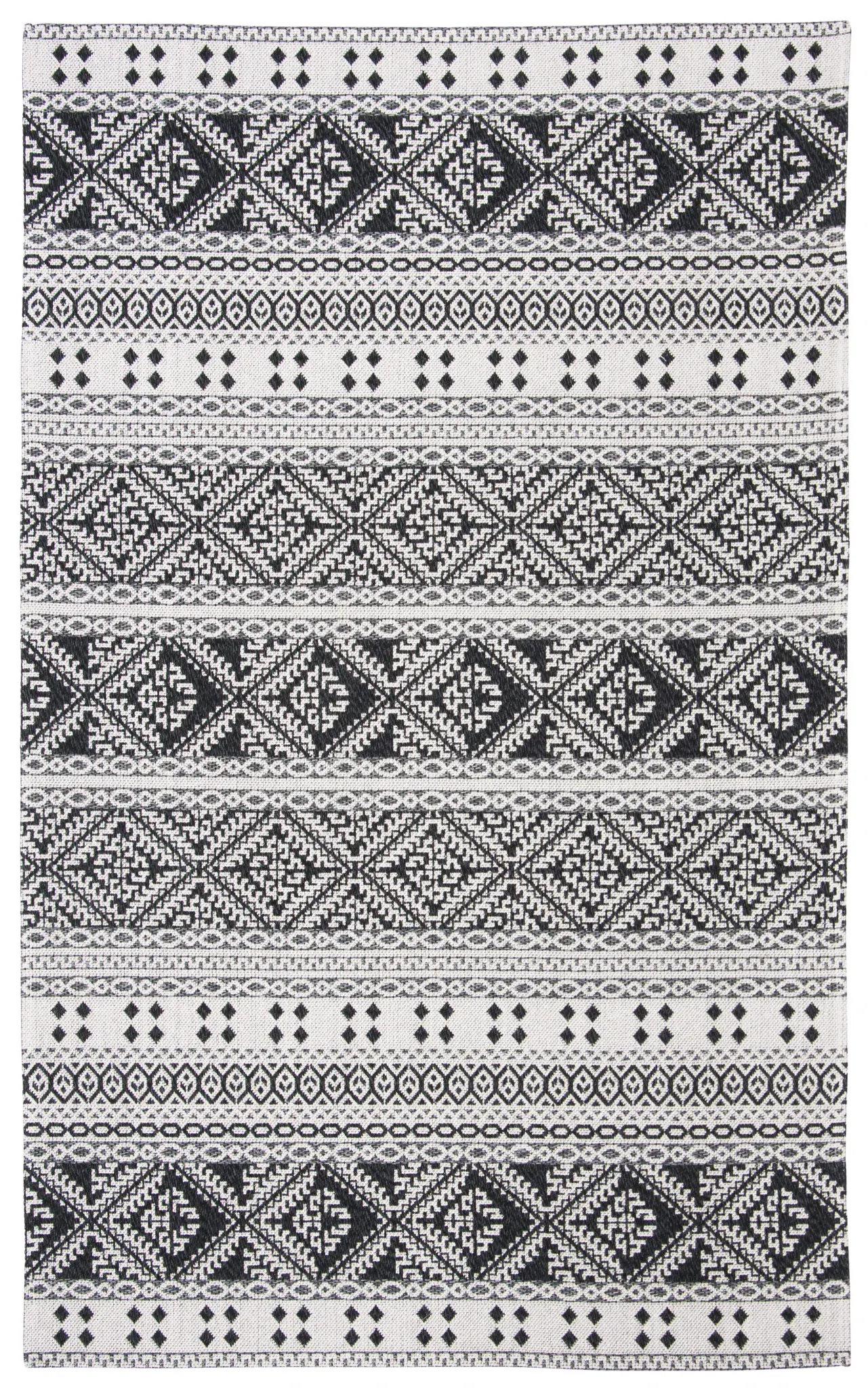 Augustine Tribal Banded Cotton Rug