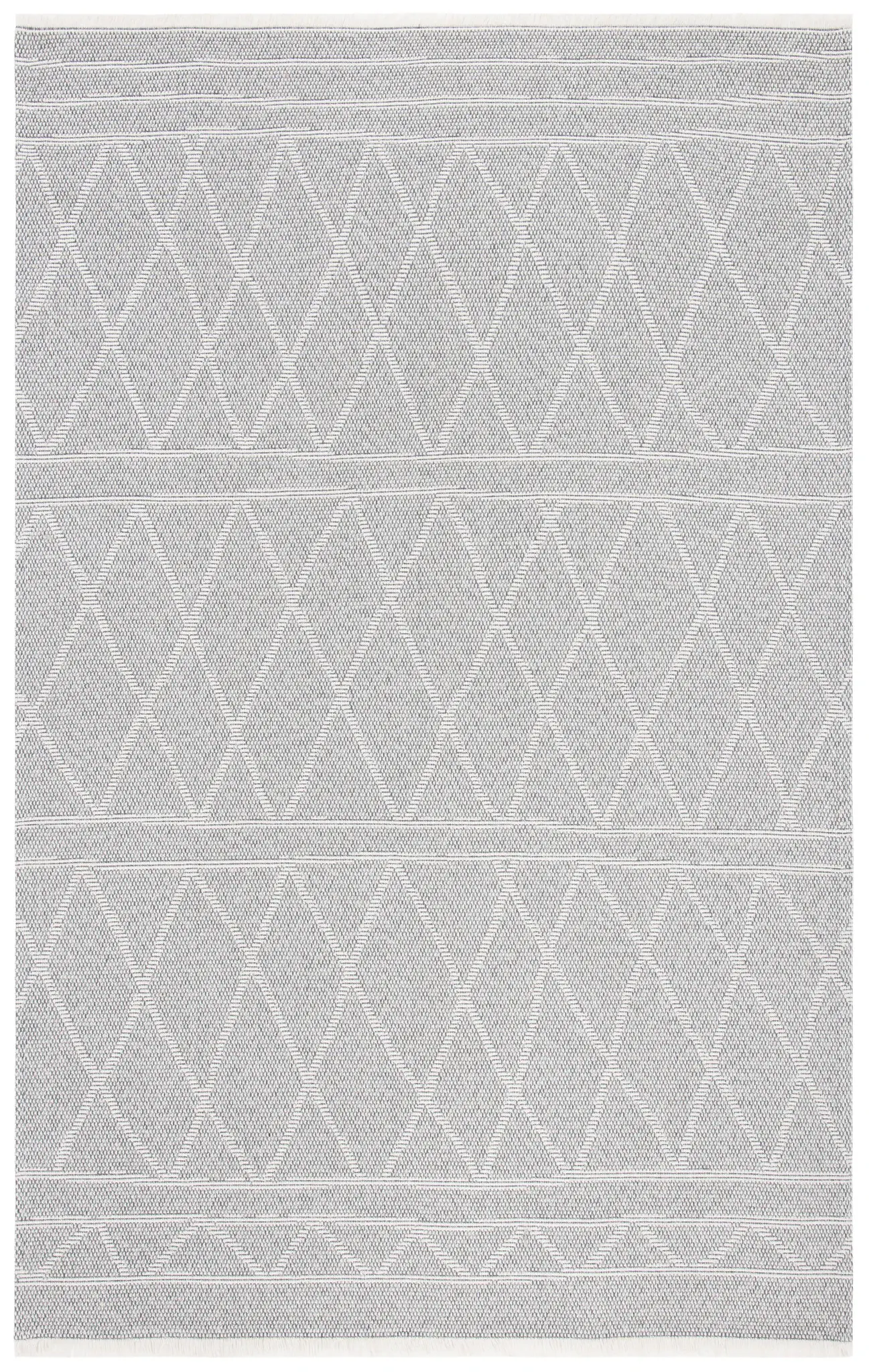 Augustine Linear Diamond Trellis Cotton Rug