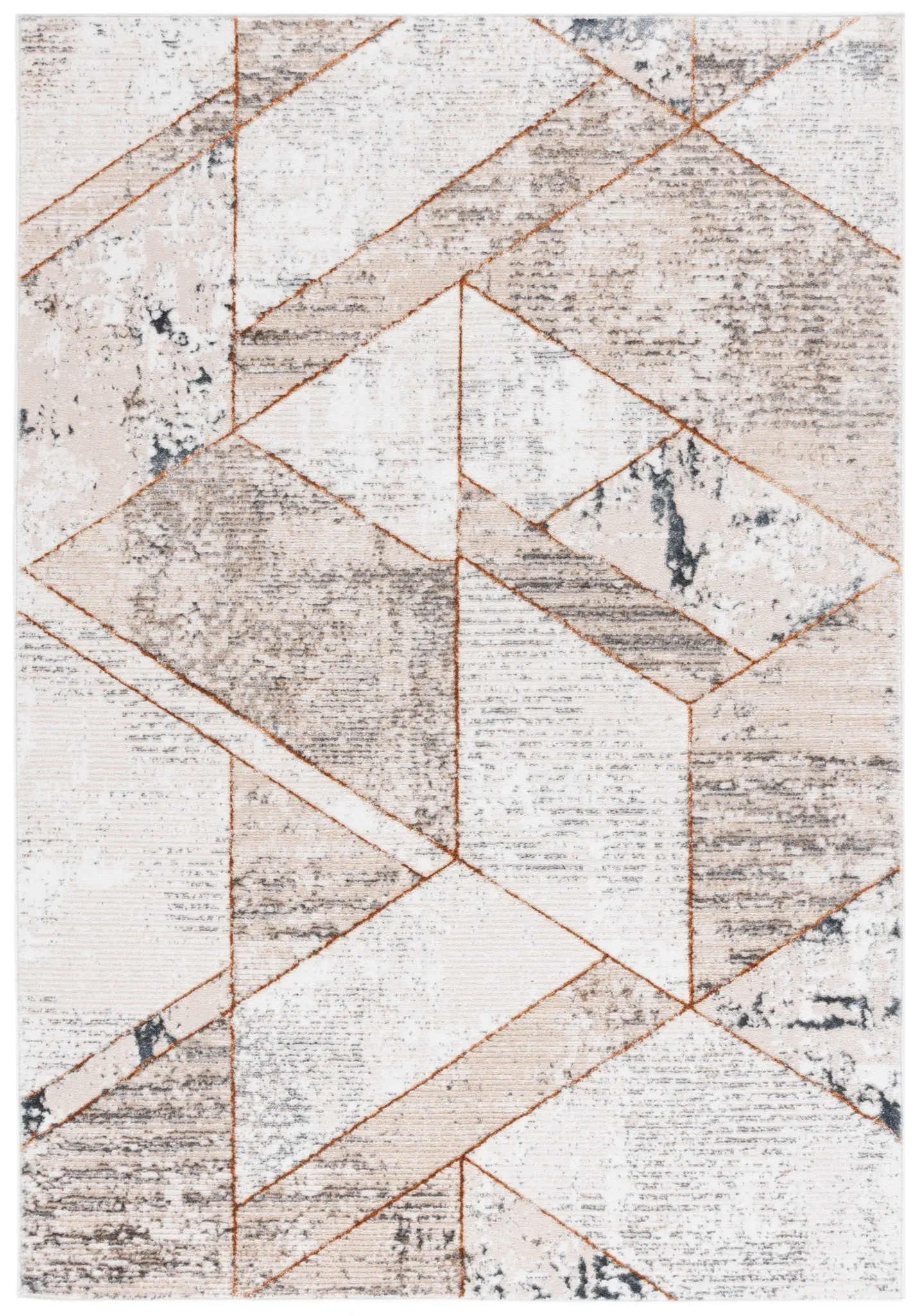 Alenia Distressed Geometric Rug