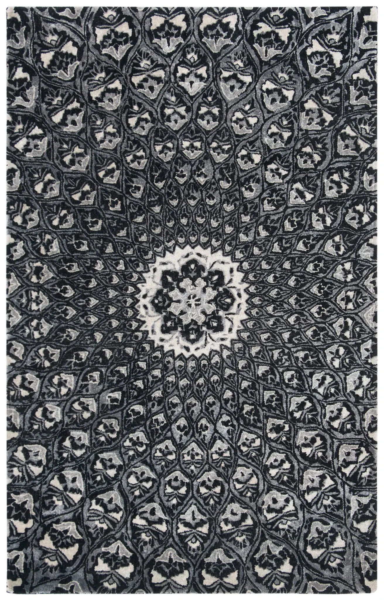Allure Radiating Rosette Hand-Tufted Rug