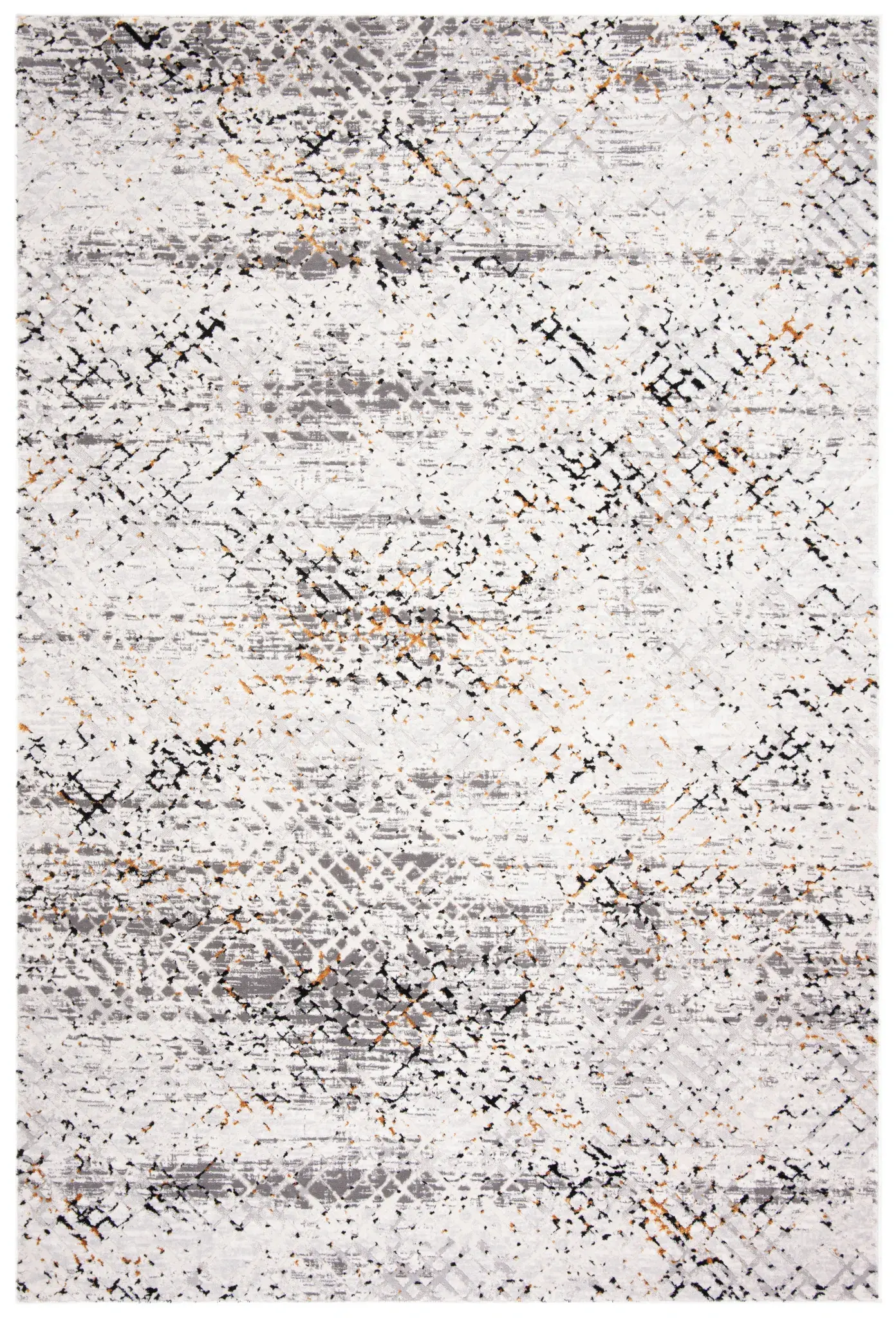 Amalfi Distressed Grid Rug