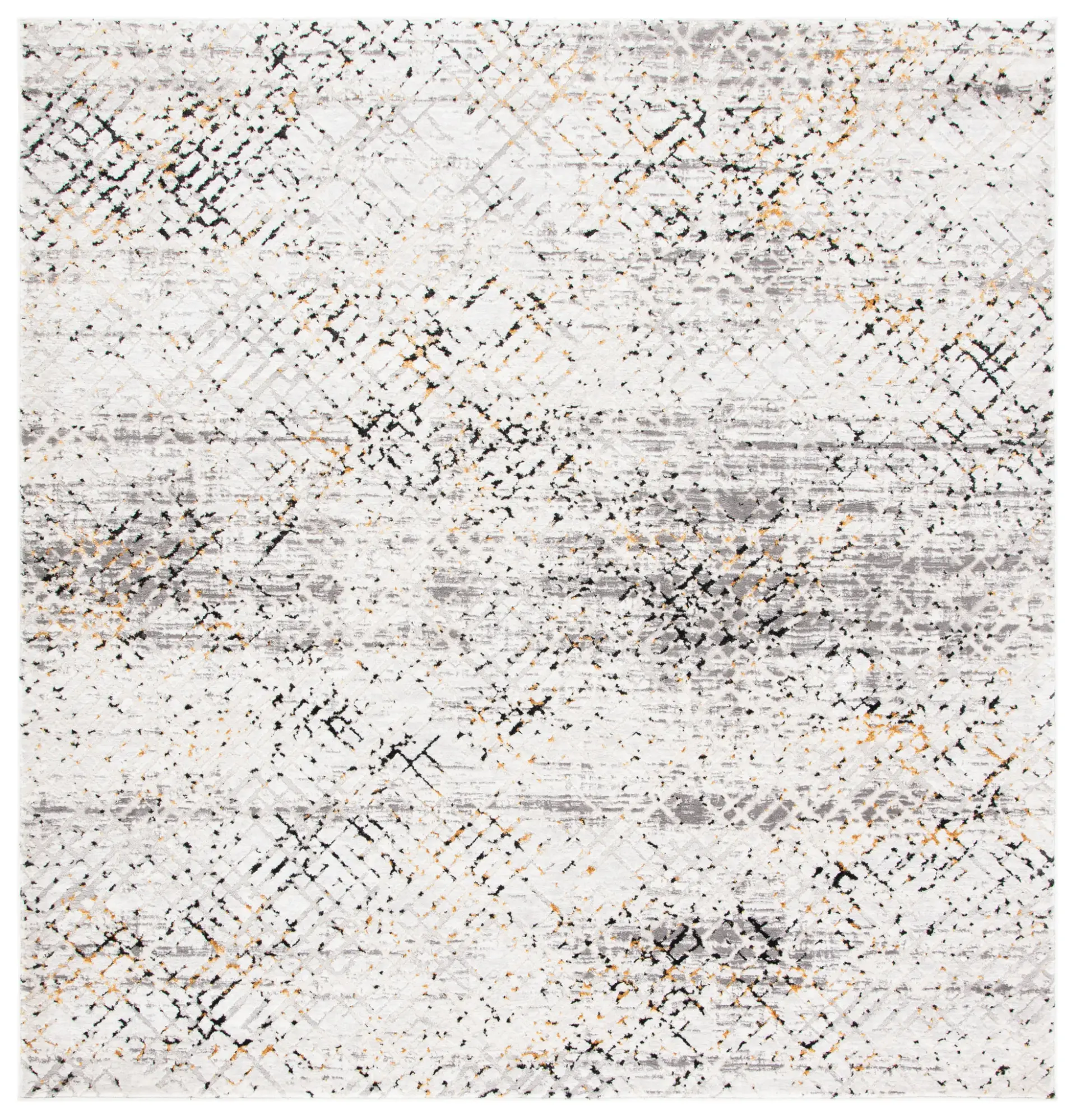 Amalfi Distressed Grid Rug
