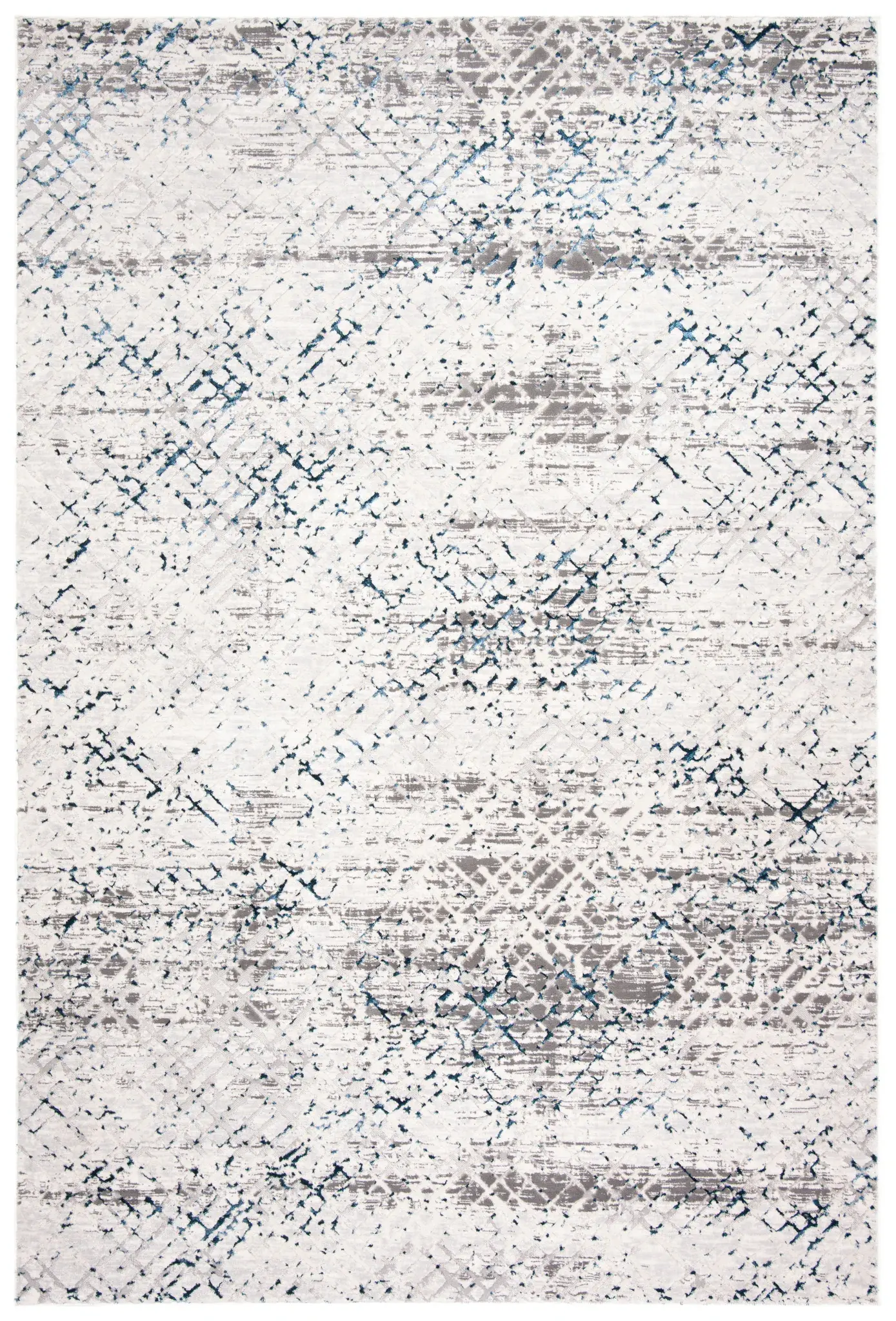 Amalfi Distressed Grid Rug