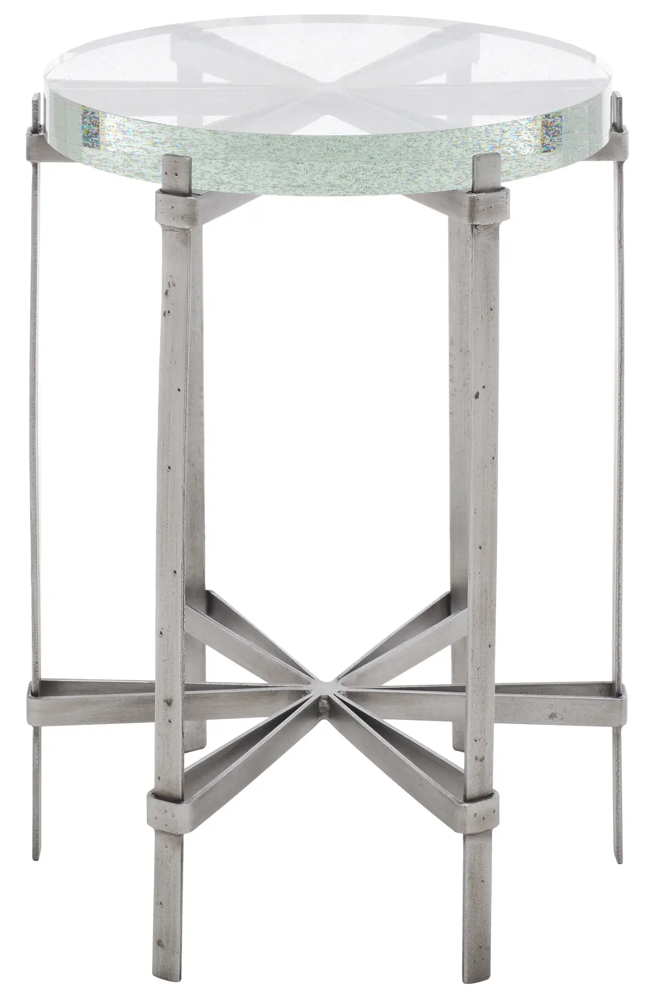 Evyanna Round Bubble Glass Table
