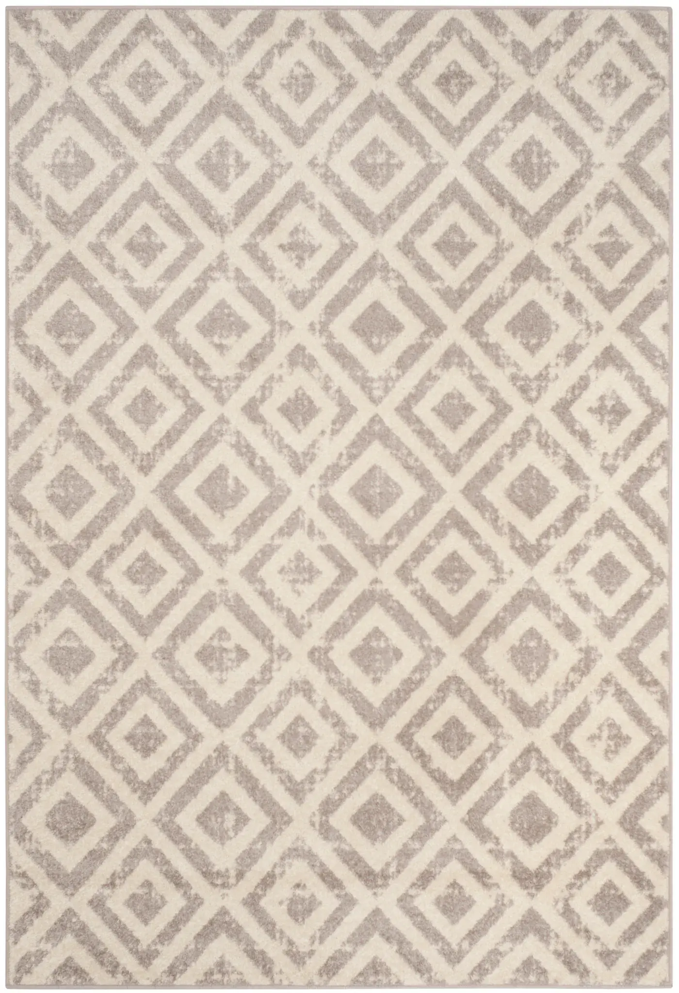 Amsterdam Distressed Diamond Grid Rug