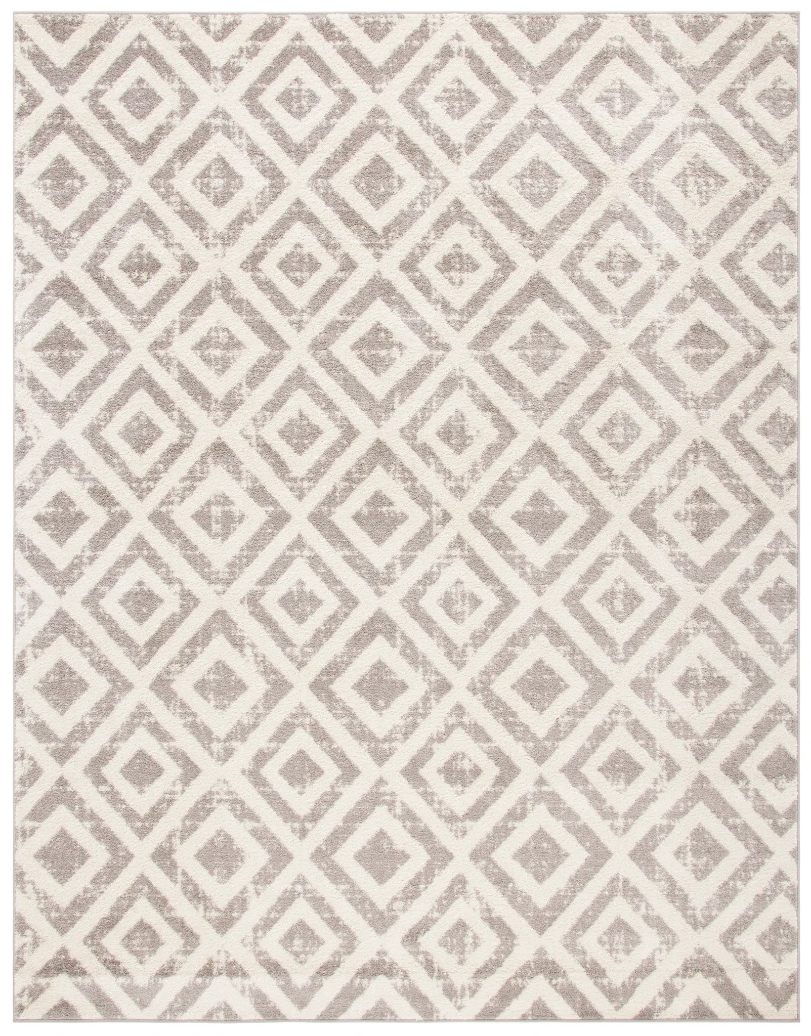 Amsterdam Distressed Diamond Grid Rug
