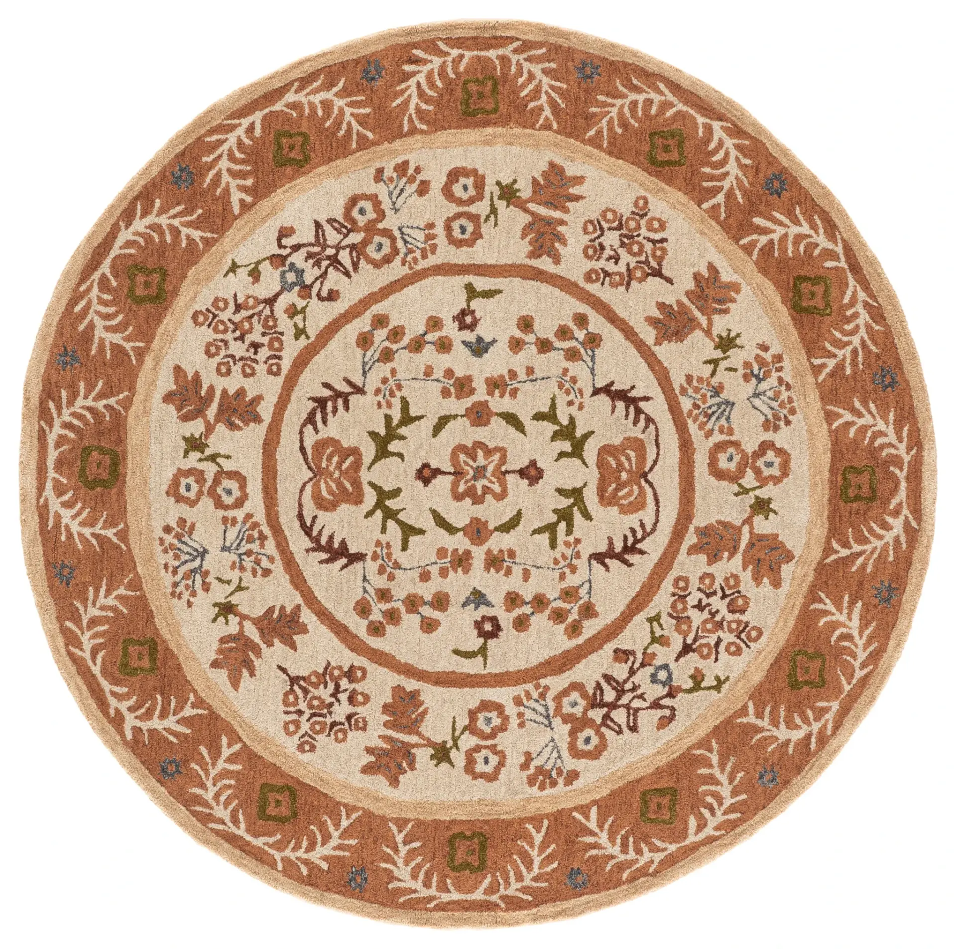 Anatolia Traditional Floral Hand-Tufted Wool Rug