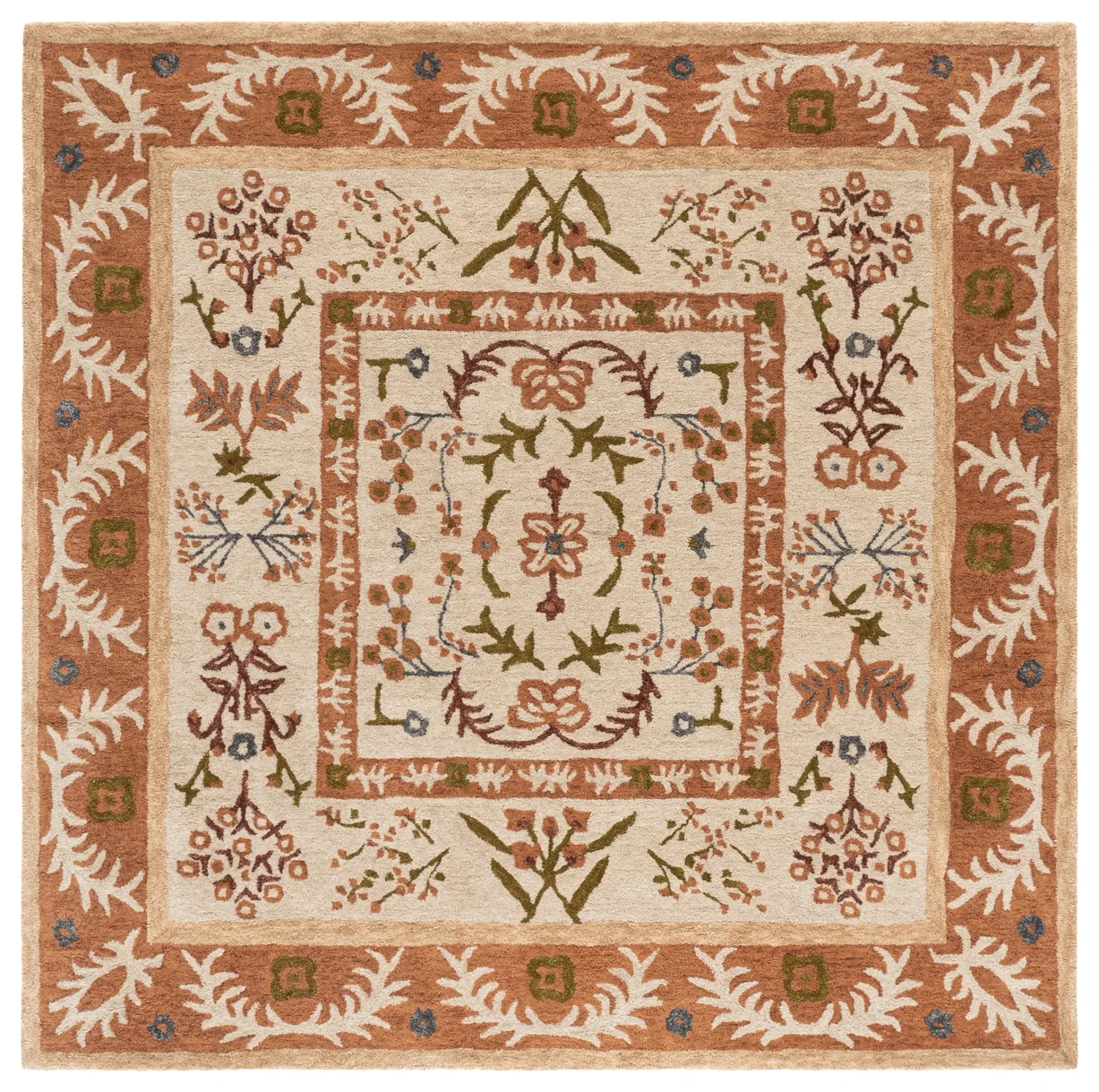 Anatolia Traditional Floral Hand-Tufted Wool Rug