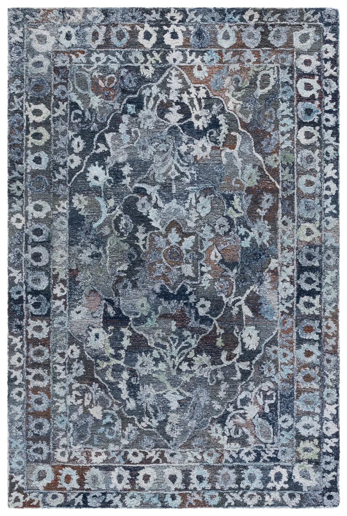 Anatolia Medallion Border Hand-Tufted Rug