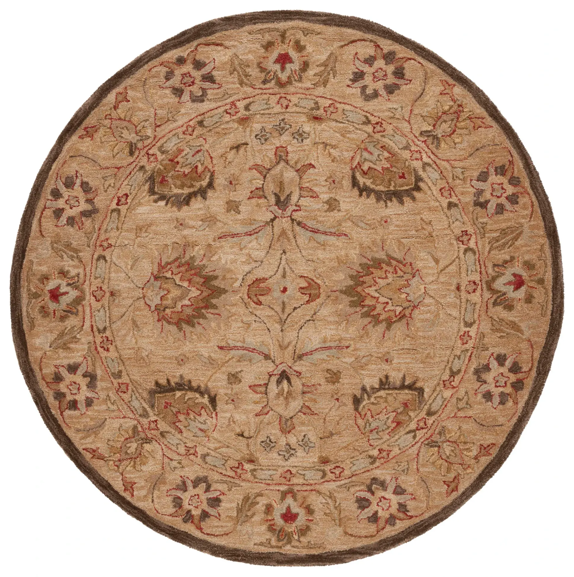 Anatolia Floral Bordered Hand-Tufted Wool Rug