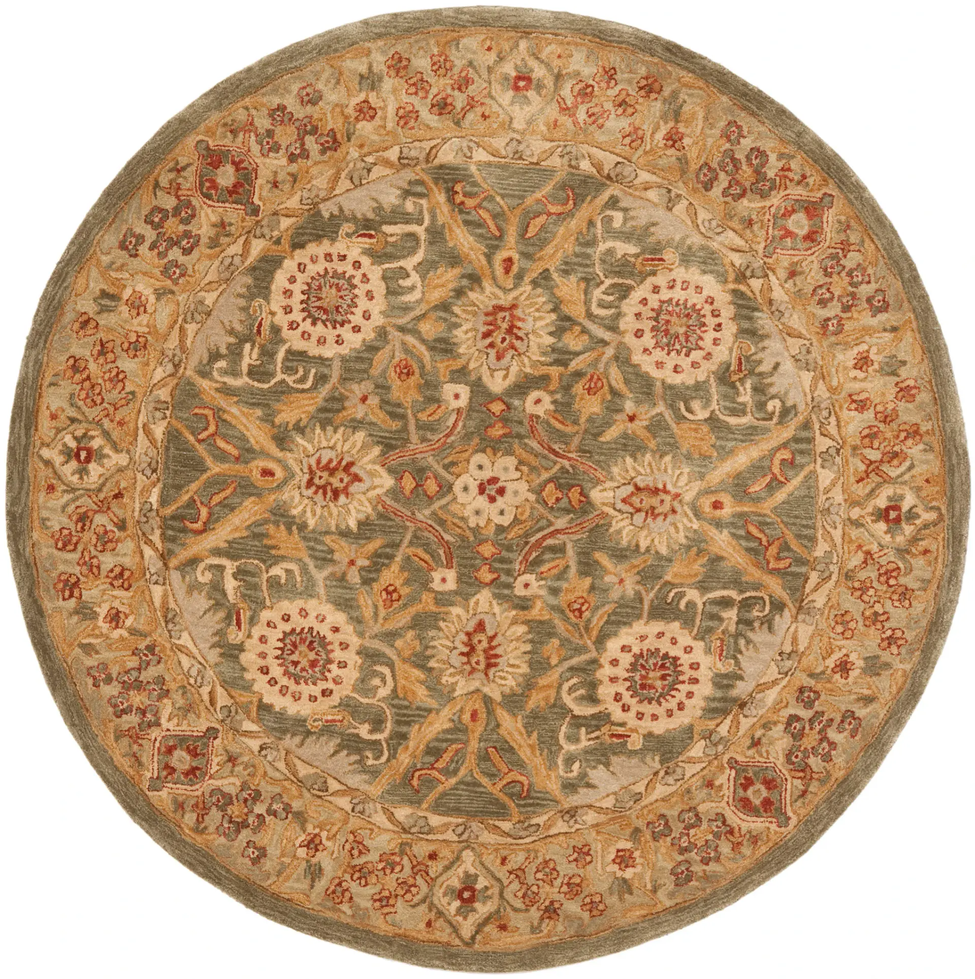 Anatolia Diamond Floral Hand-Tufted Wool Rug