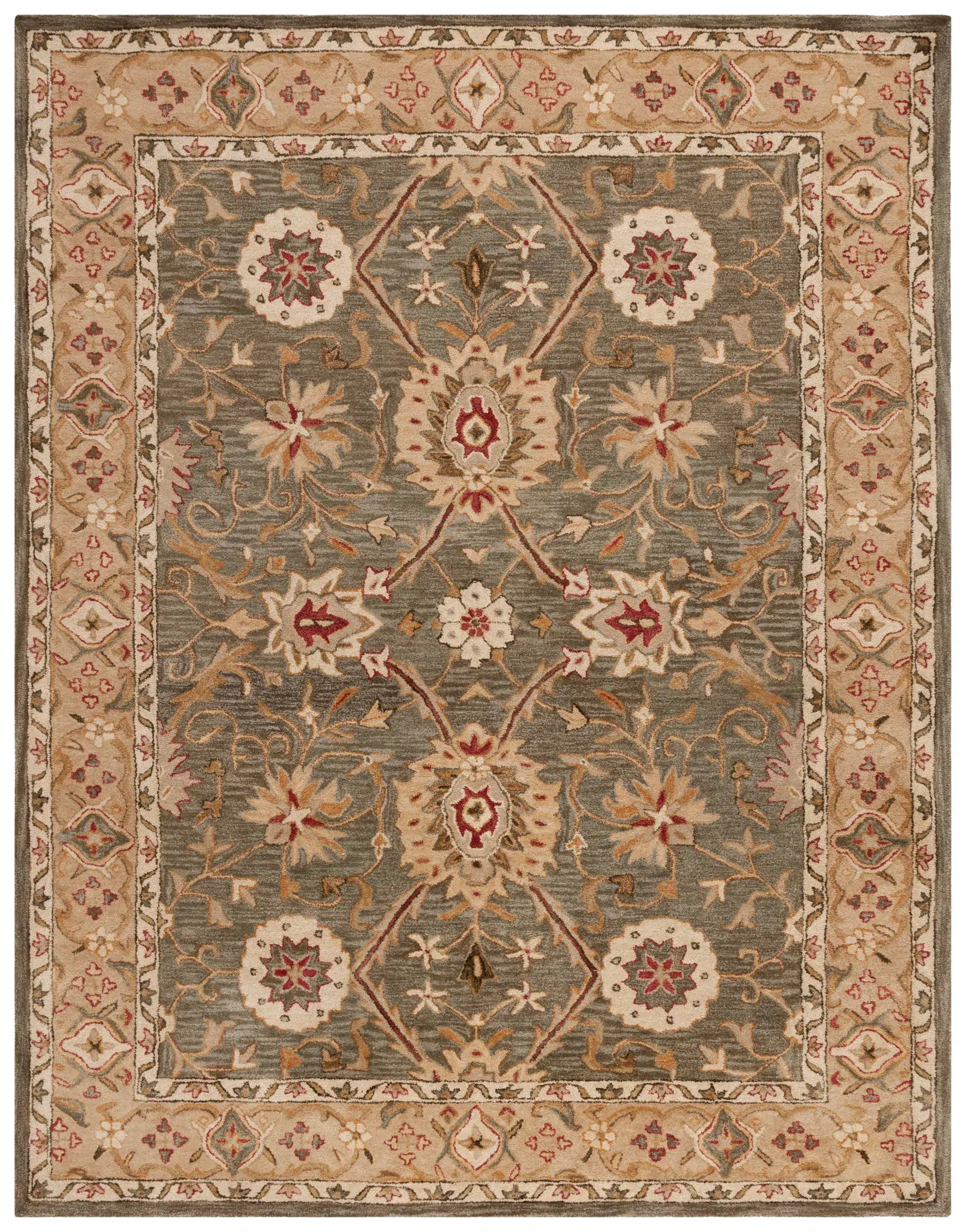 Anatolia Diamond Floral Hand-Tufted Wool Rug