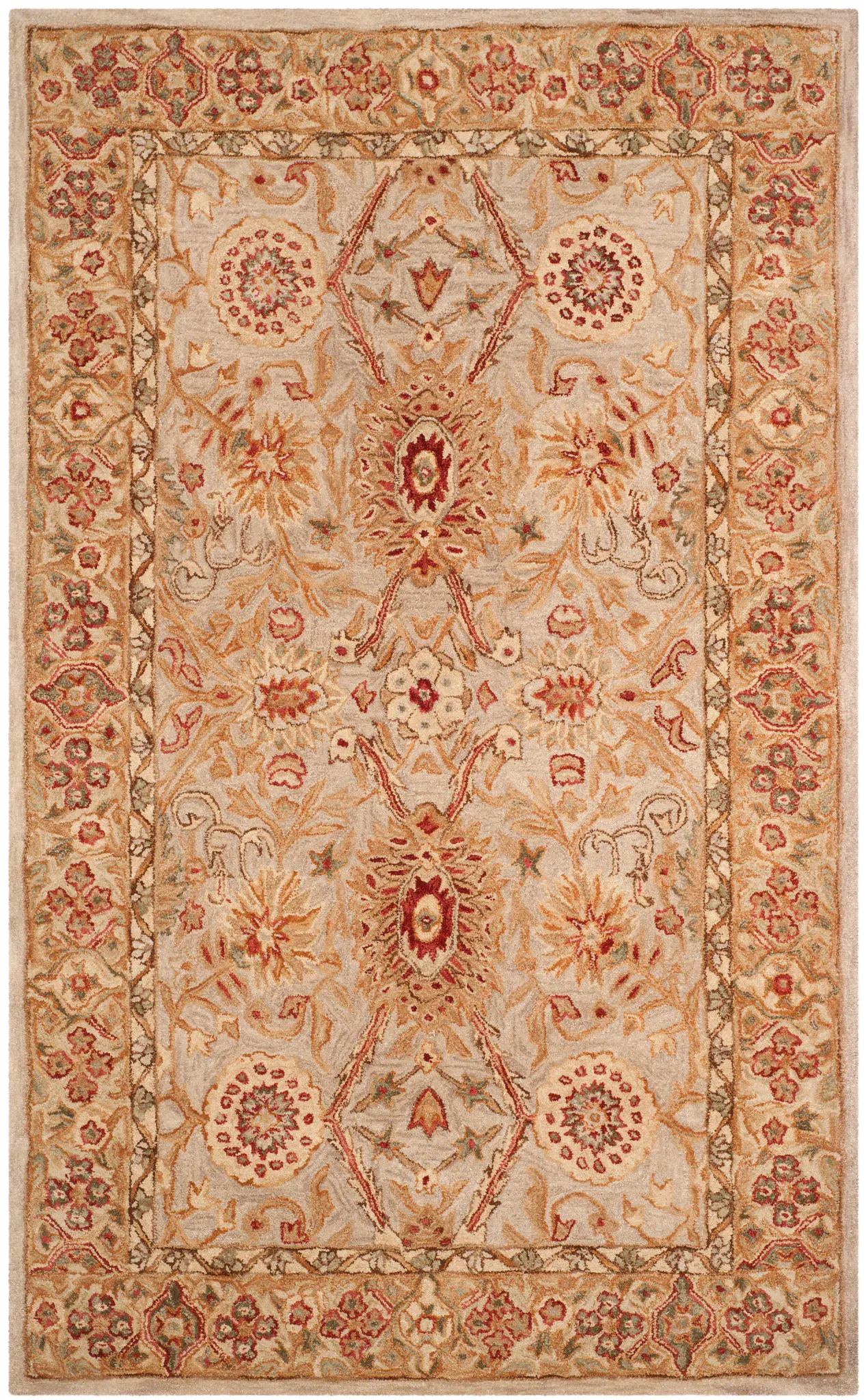 Anatolia Diamond Floral Hand-Tufted Wool Rug