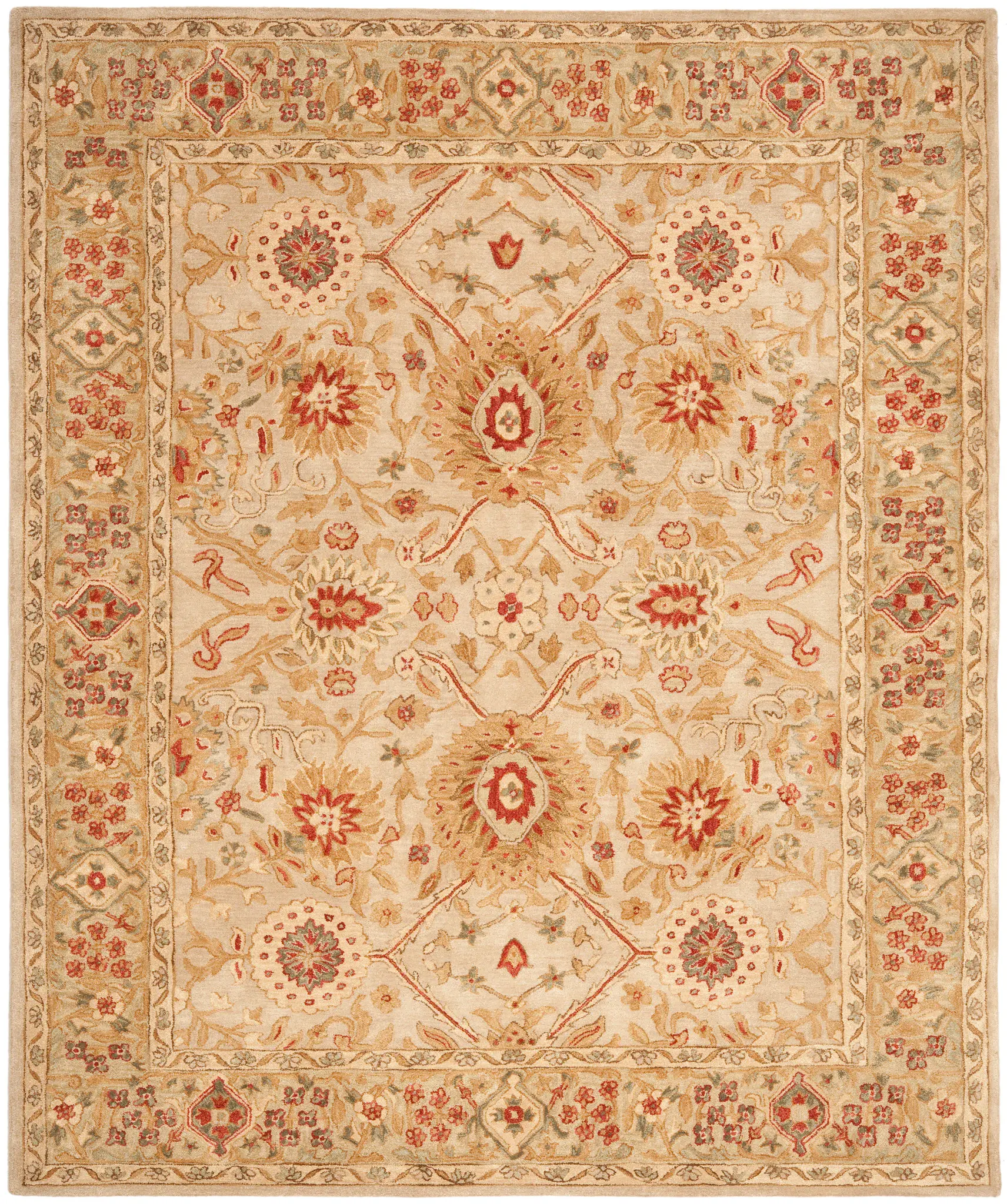Anatolia Diamond Floral Hand-Tufted Wool Rug