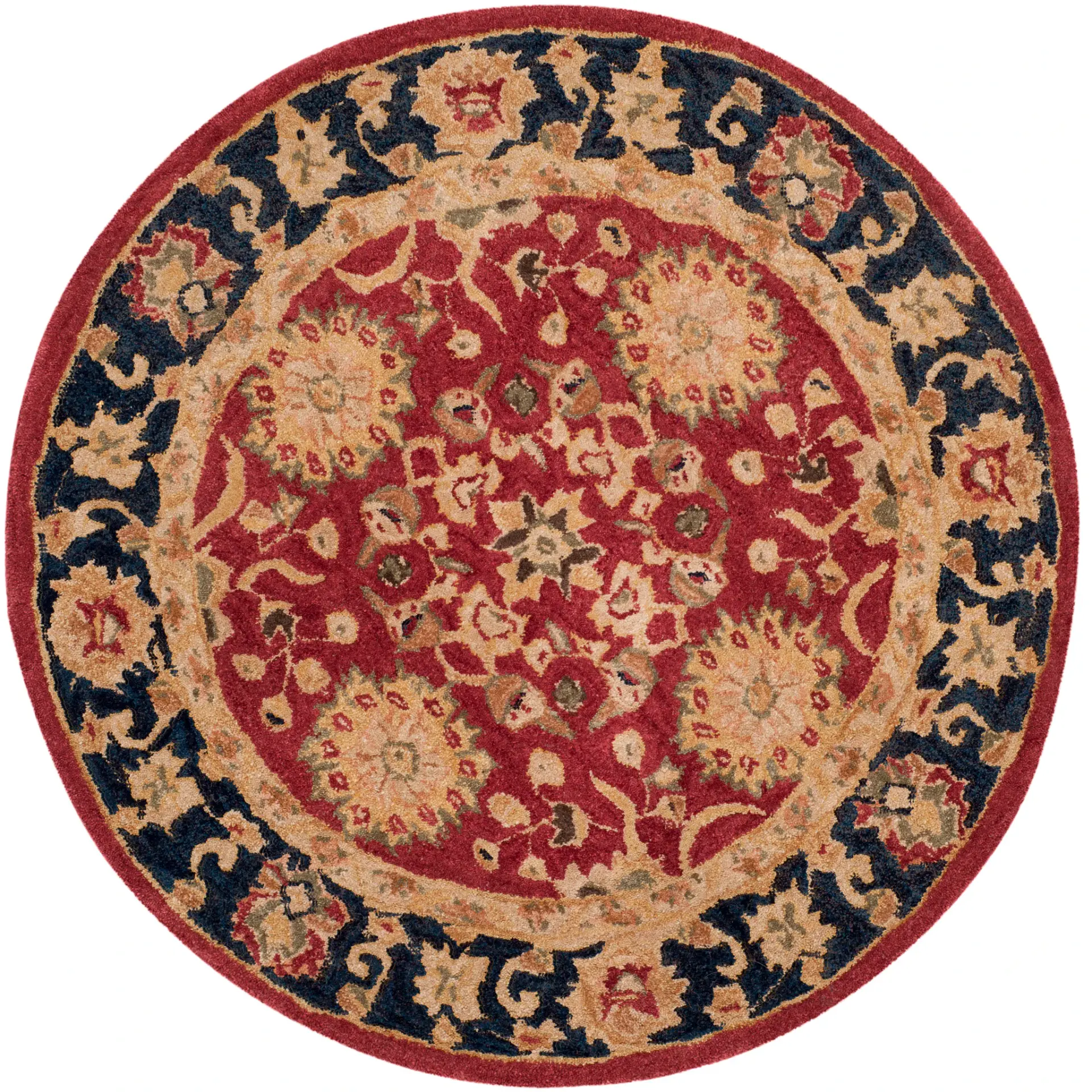 Anatolia Heritage Floral Border Hand-Tufted Wool Rug