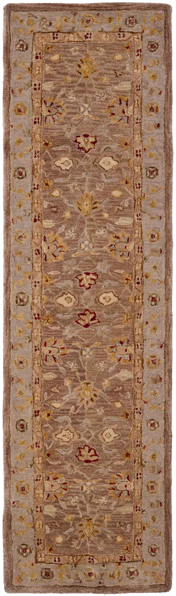 Anatolia Floral Border Hand-Tufted Wool Rug
