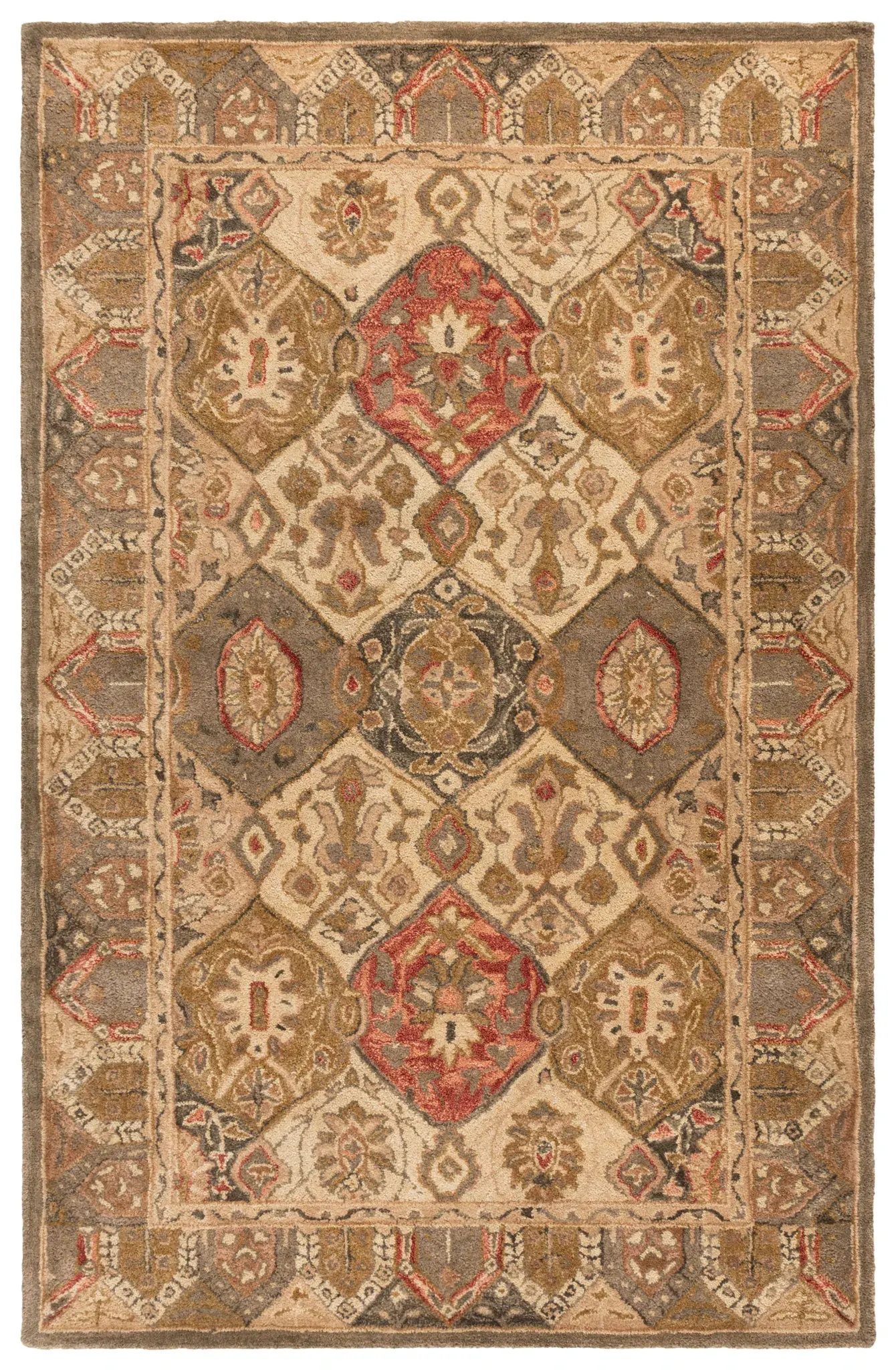Anatolia Diamond Lattice Hand-Tufted Wool Rug