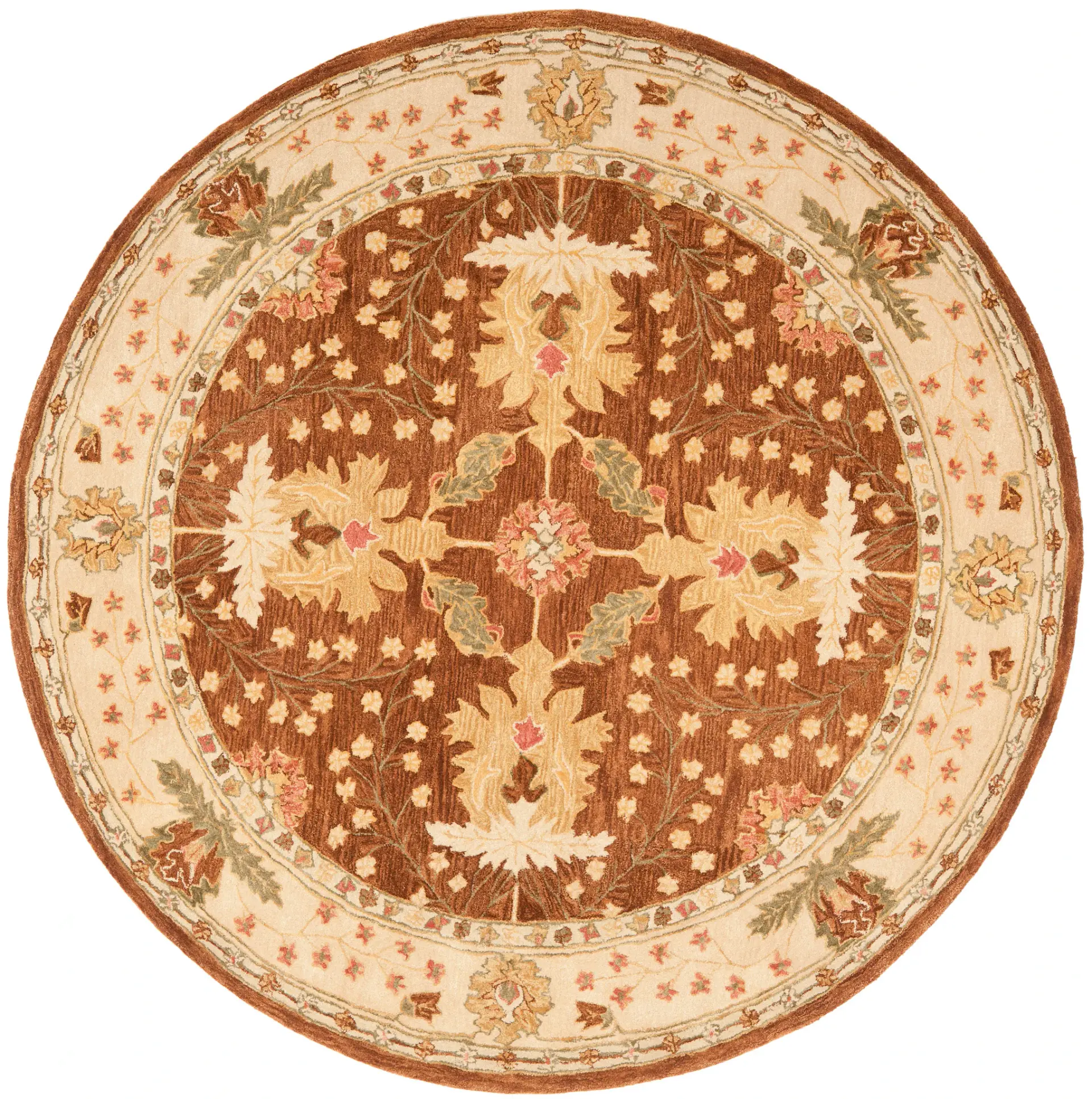 Anatolia Stylized Leaf Hand-Tufted Wool Rug