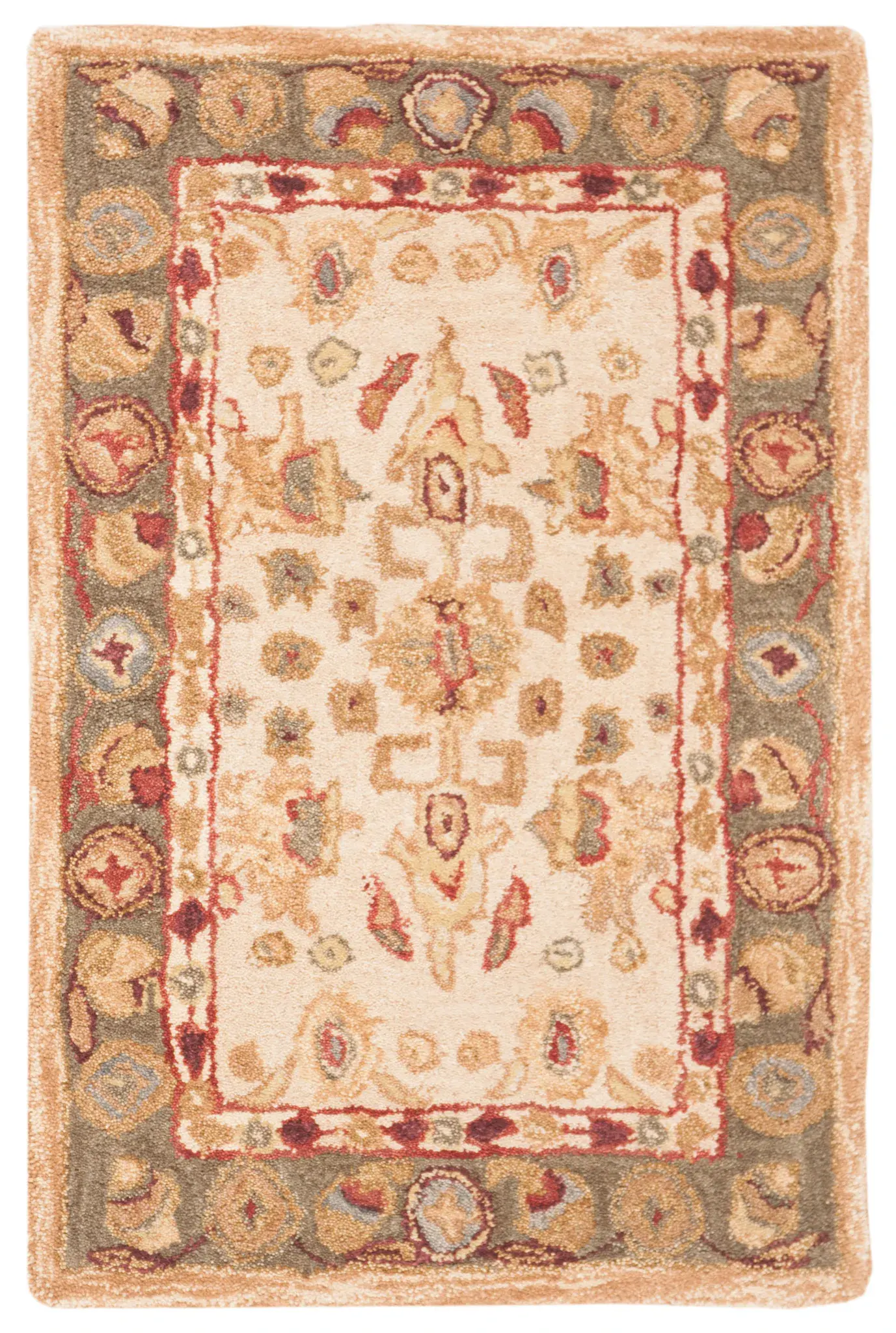 Anatolia Tribal Bordered Hand-Tufted Wool Rug