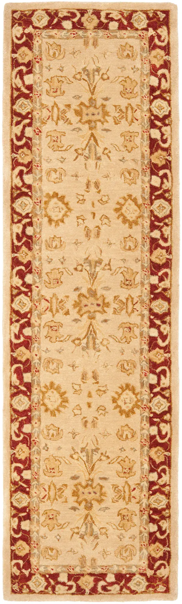 Anatolia Botanical Bordered Hand-Tufted Shag Wool Rug