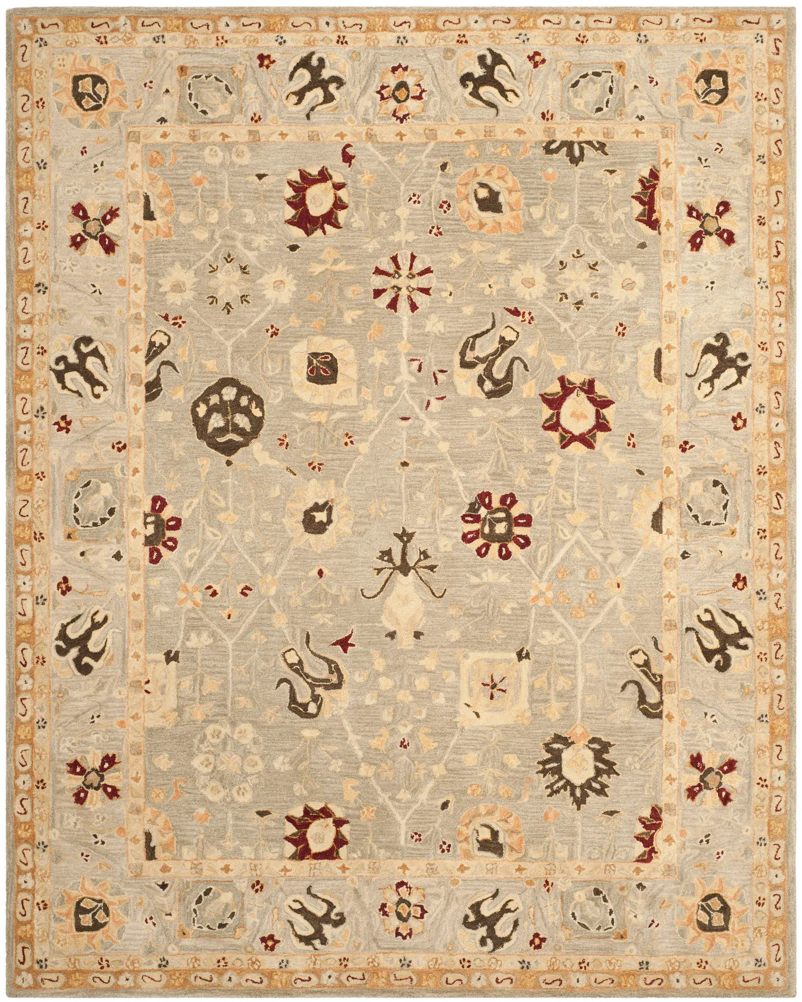 Anatolia Floral Trellis Hand-Tufted Wool Rug