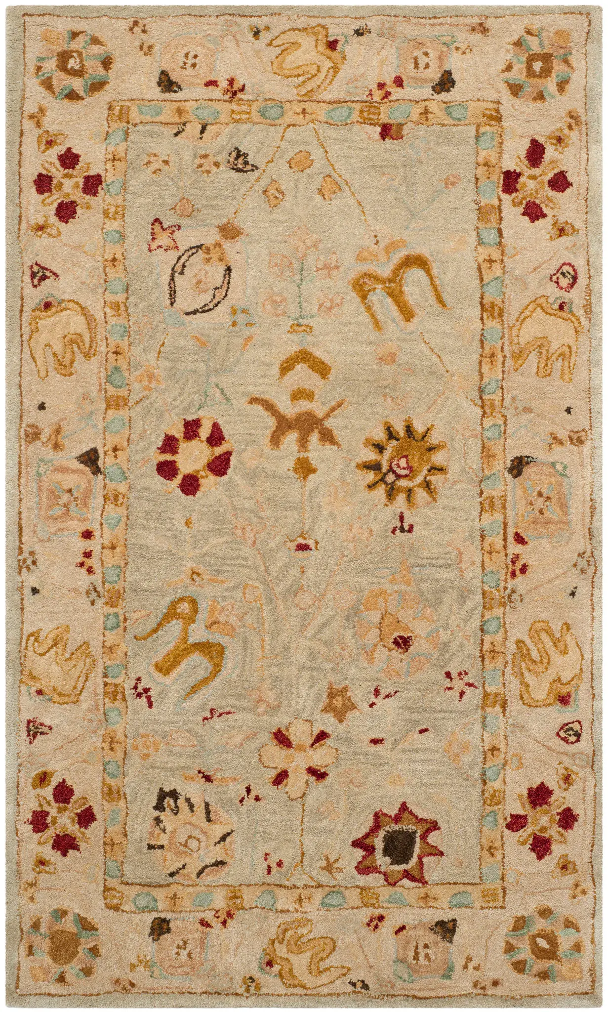 Anatolia Floral Trellis Hand-Tufted Wool Rug