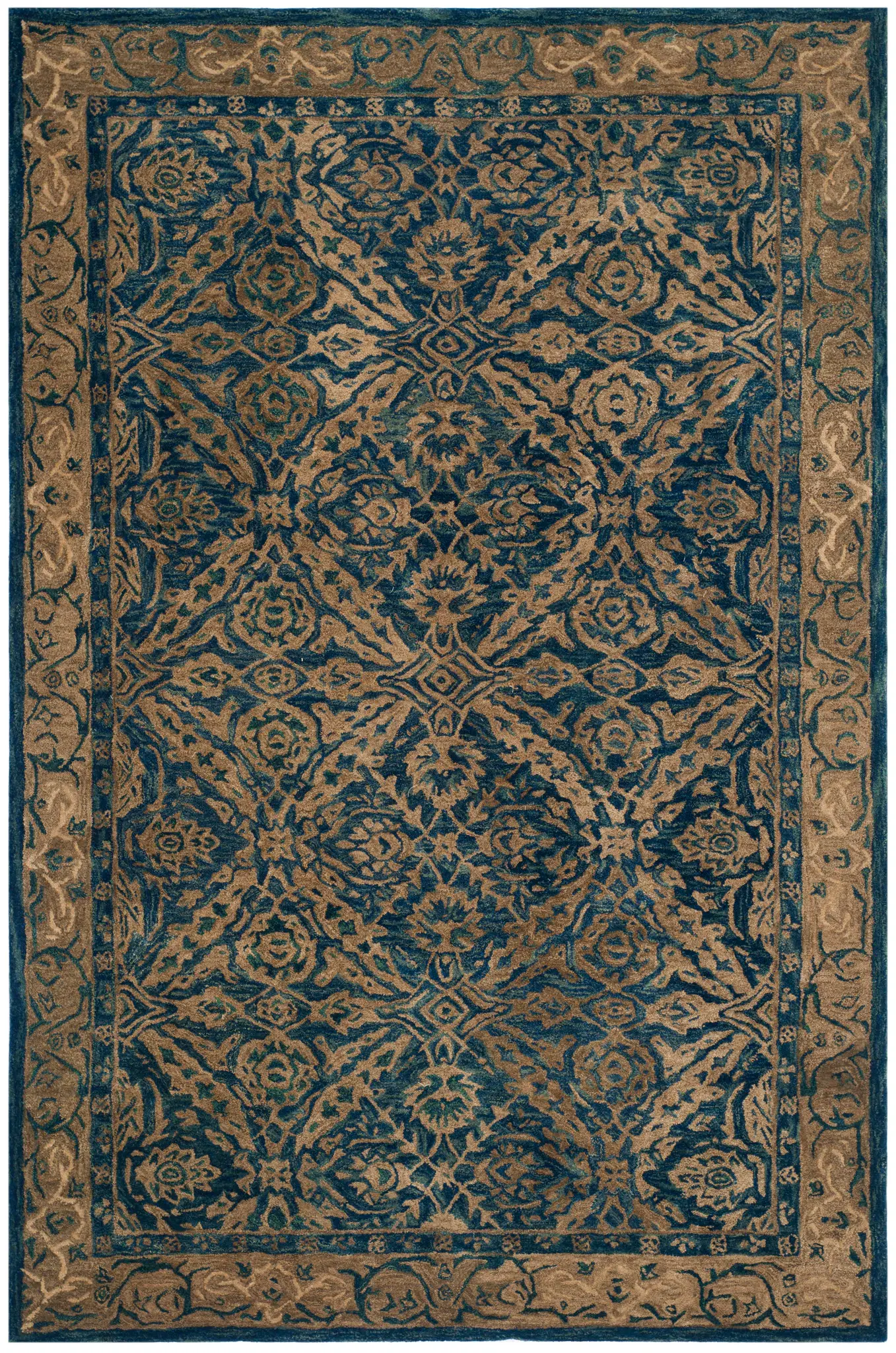 Anatolia Floral Lattice Hand-Tufted Wool Rug