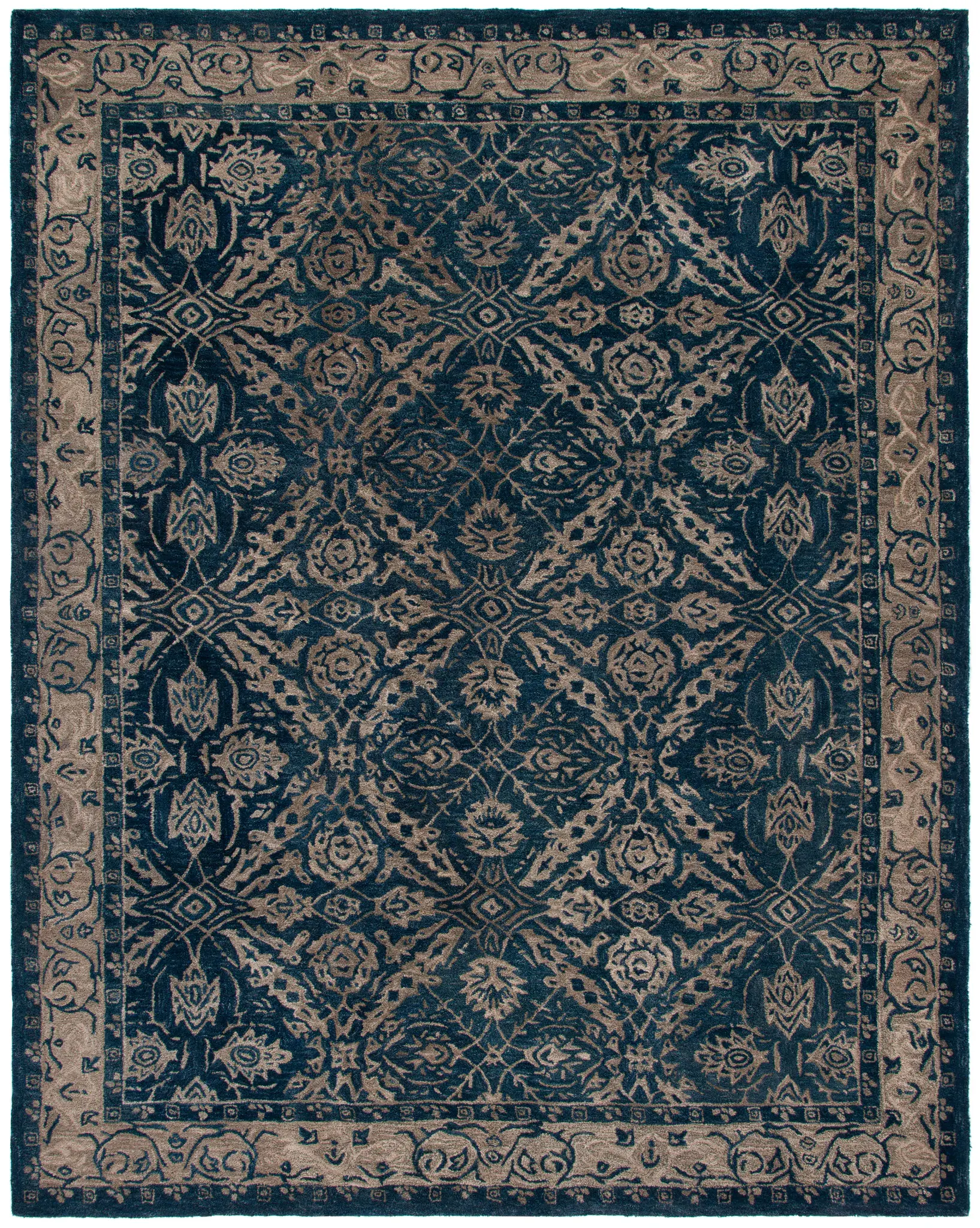 Anatolia Floral Lattice Hand-Tufted Wool Rug