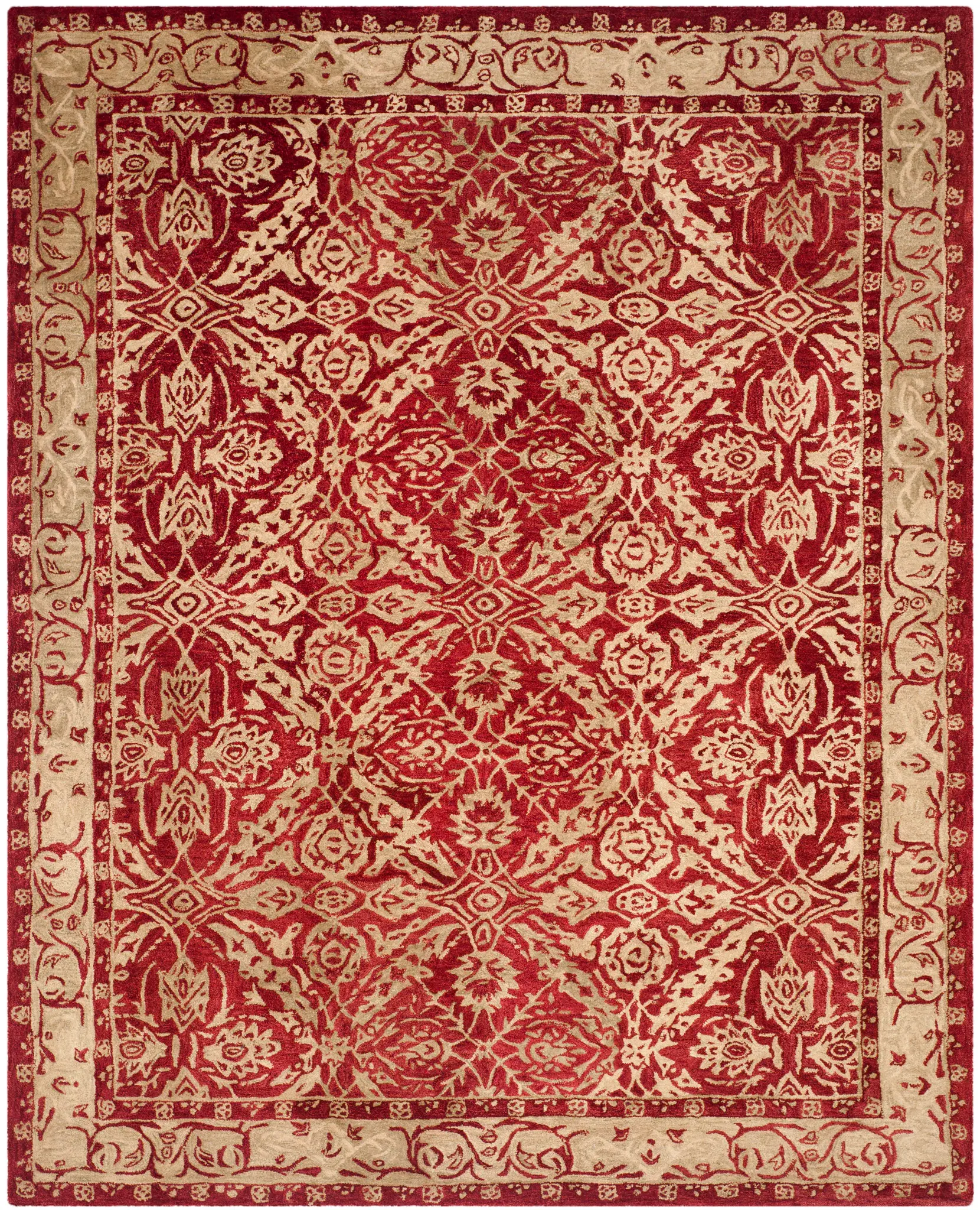Anatolia Floral Lattice Hand-Tufted Wool Rug