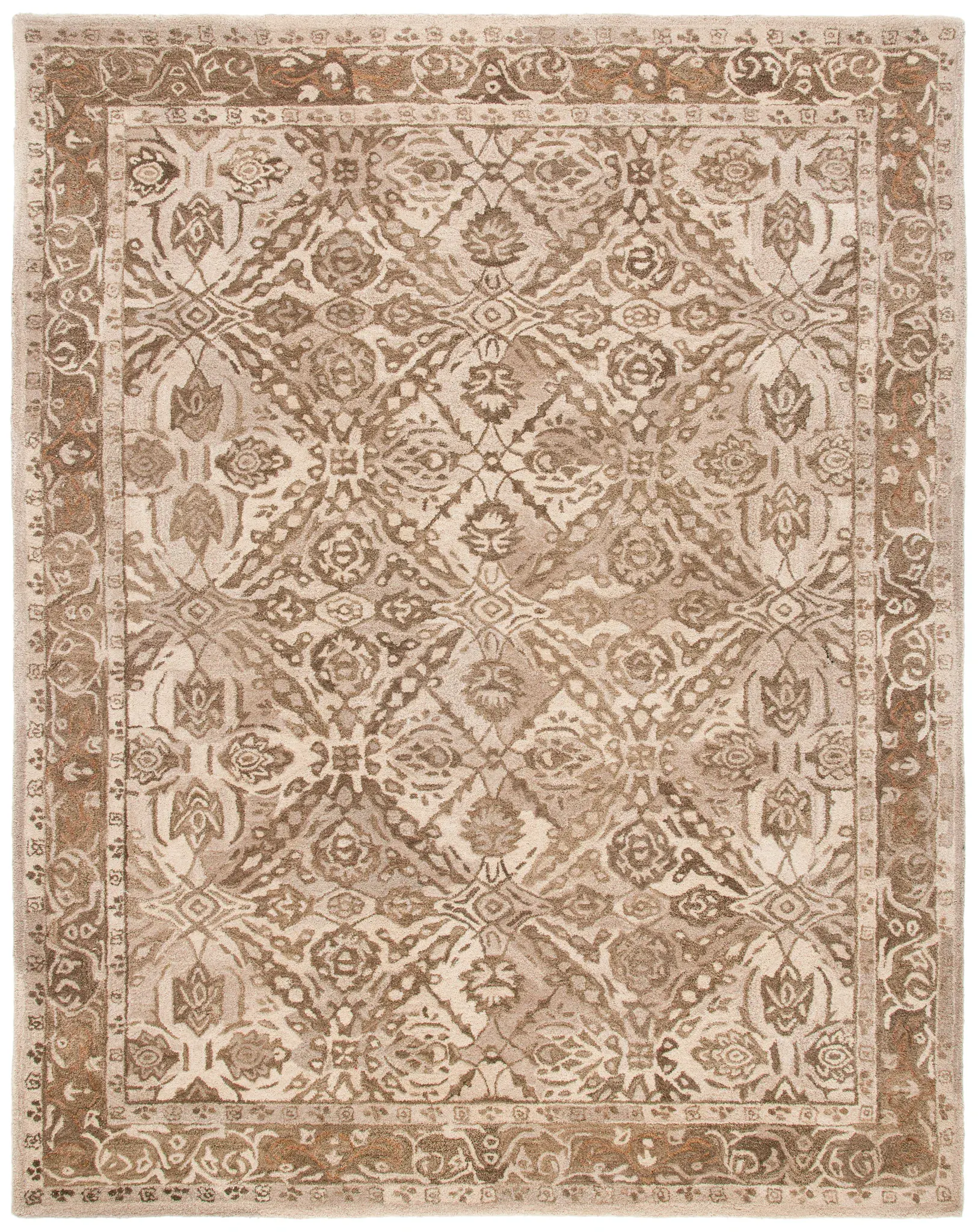 Anatolia Floral Lattice Hand-Tufted Wool Rug