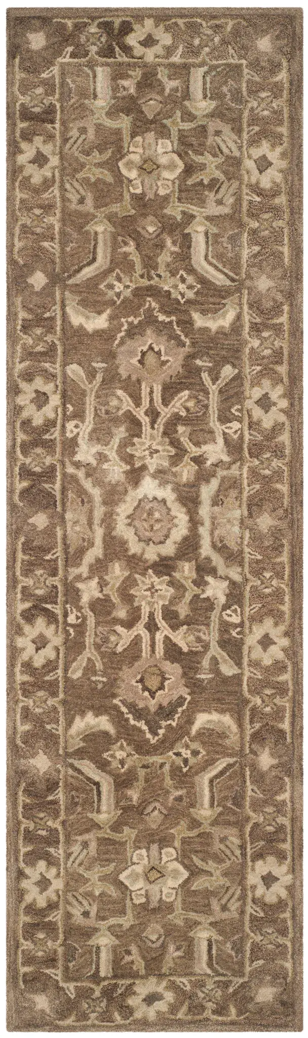 Anatolia Round Floral Border Hand-Tufted Wool Rug