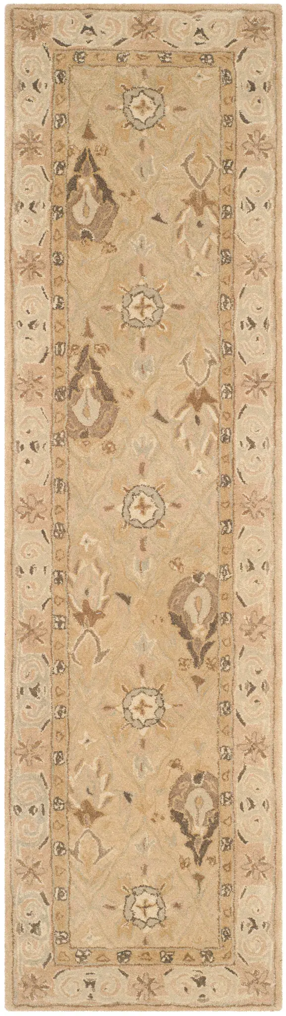 Anatolia Floral Trellis Hand-Tufted Shag Wool Rug