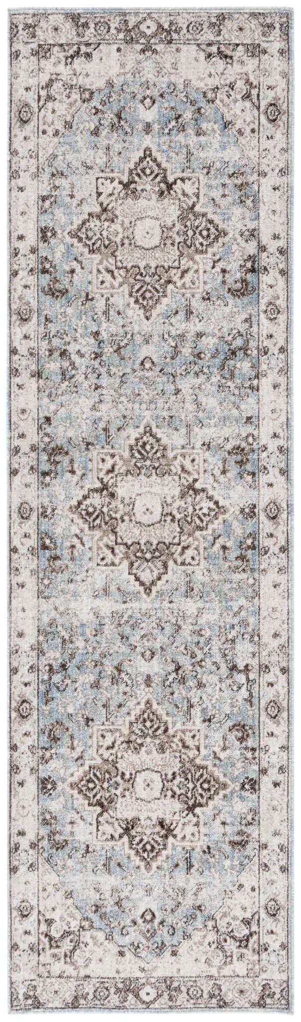 Antique Patina Distressed Medallion Rug