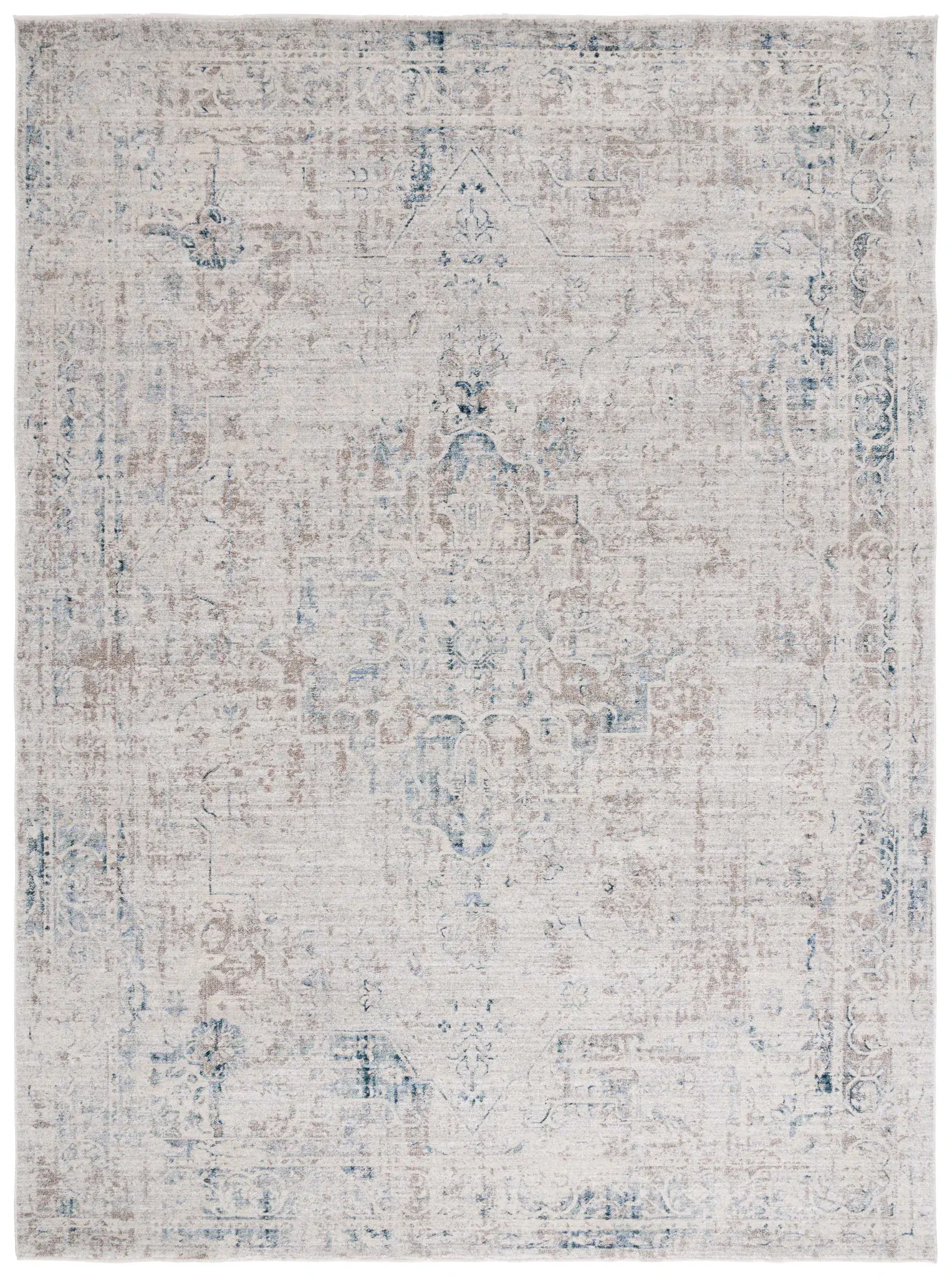 Antique Patina Faded Medallion Rug