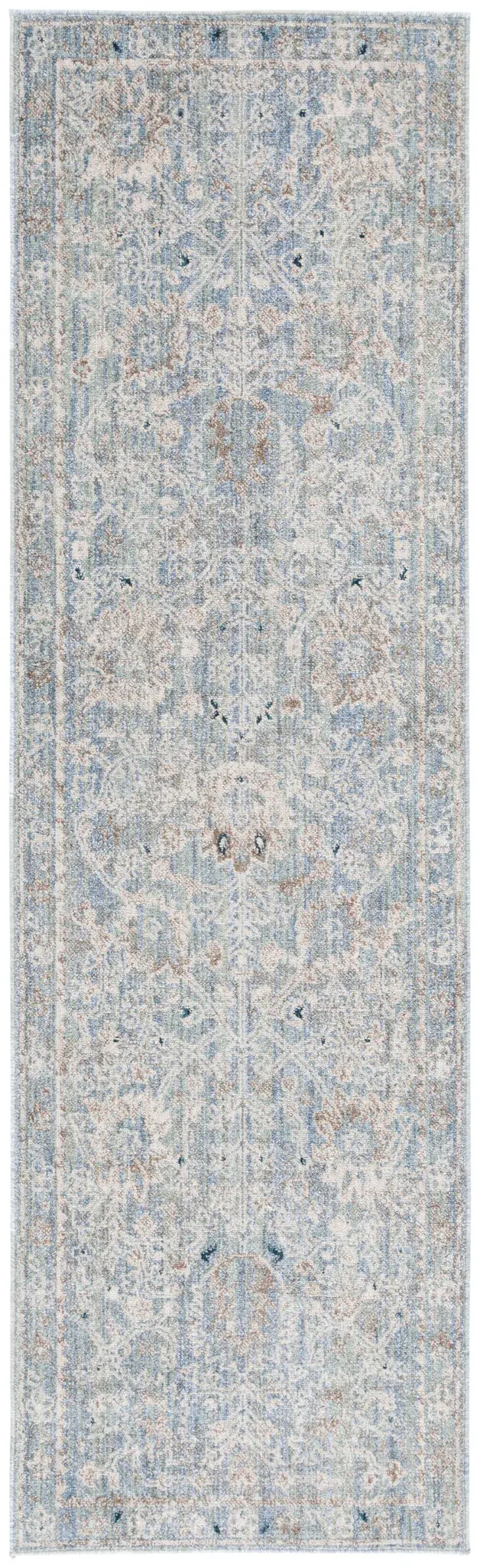 Antique Patina Bordered Floral Rug