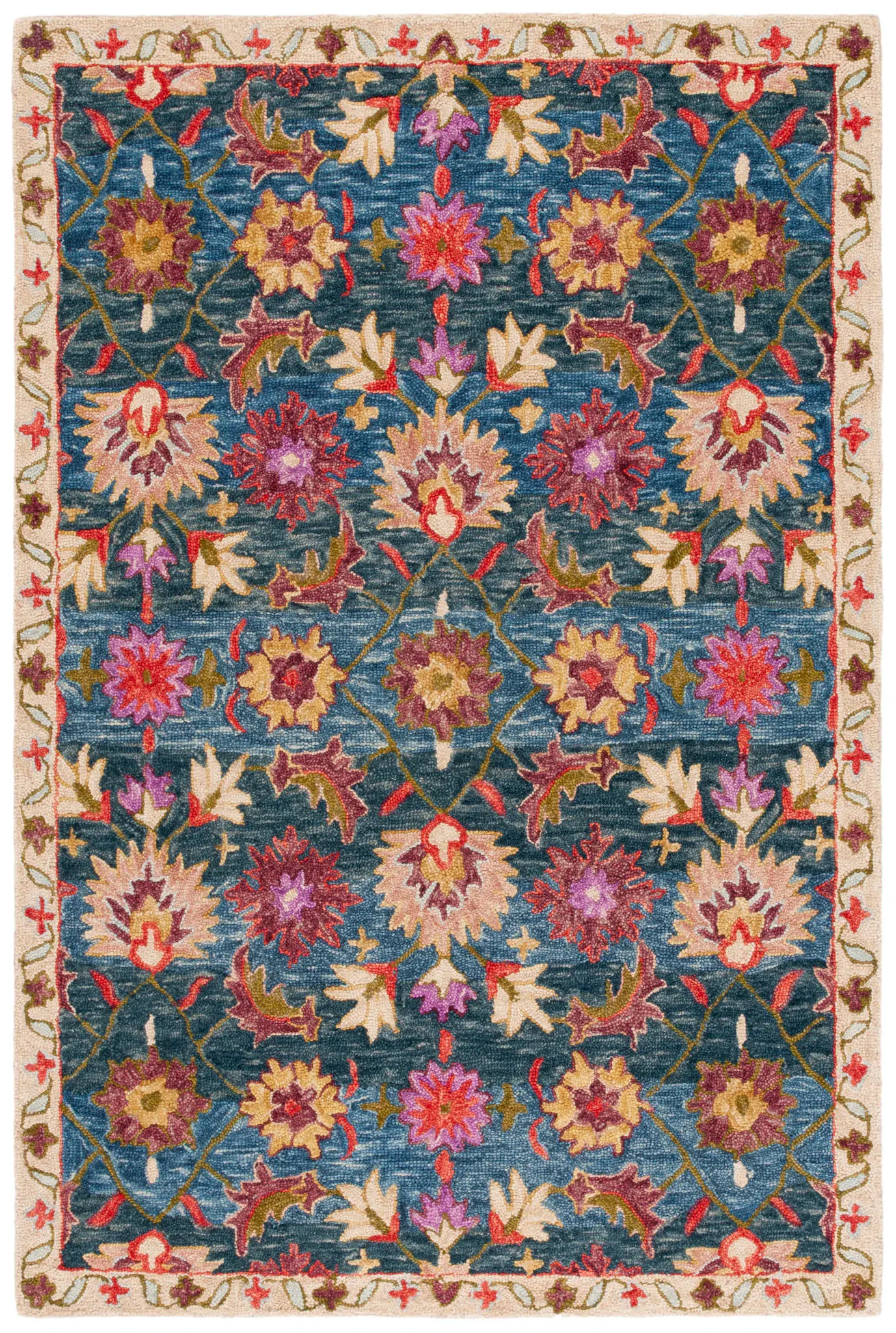 Aspen Floral Trellis Hand-Tufted Wool Rug